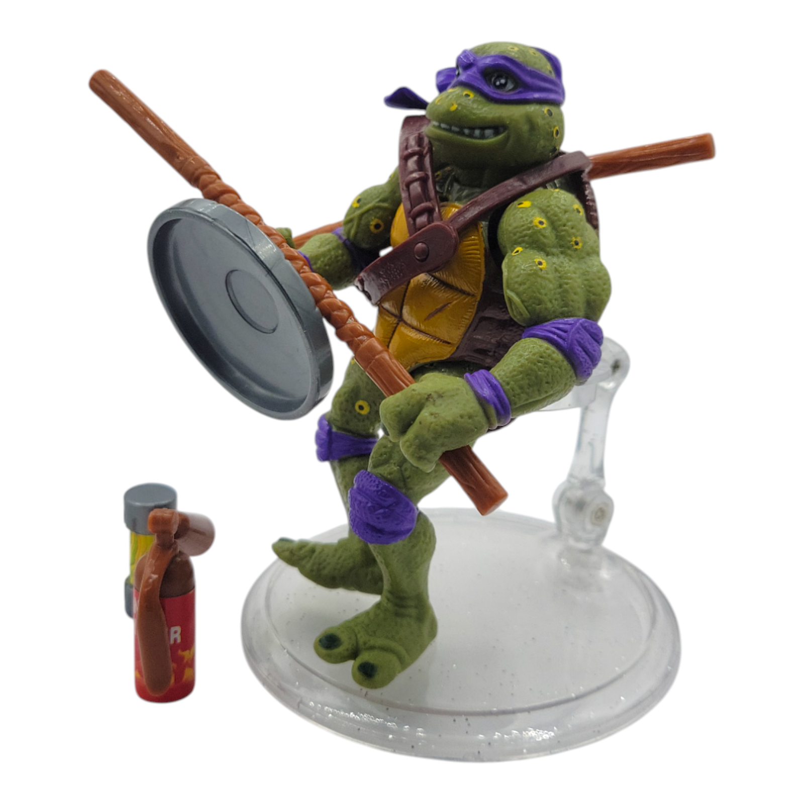 1992 Playmates Toys TMNT Movie Star Donatello Action Figure with Weapons