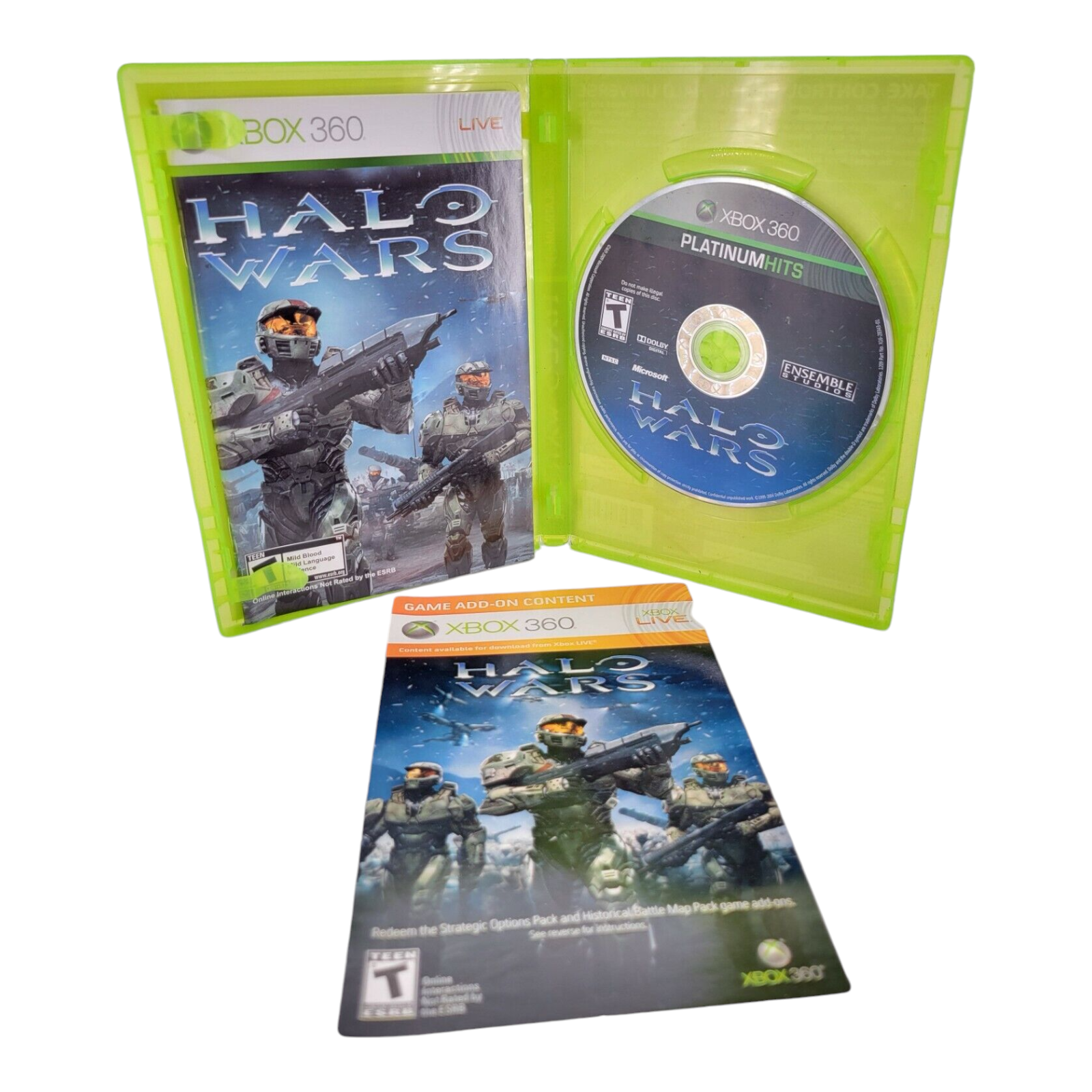 Xbox 360 Halo Wars Greatness Is Earned Platinum Hits Video Game DVD Pack Of 2