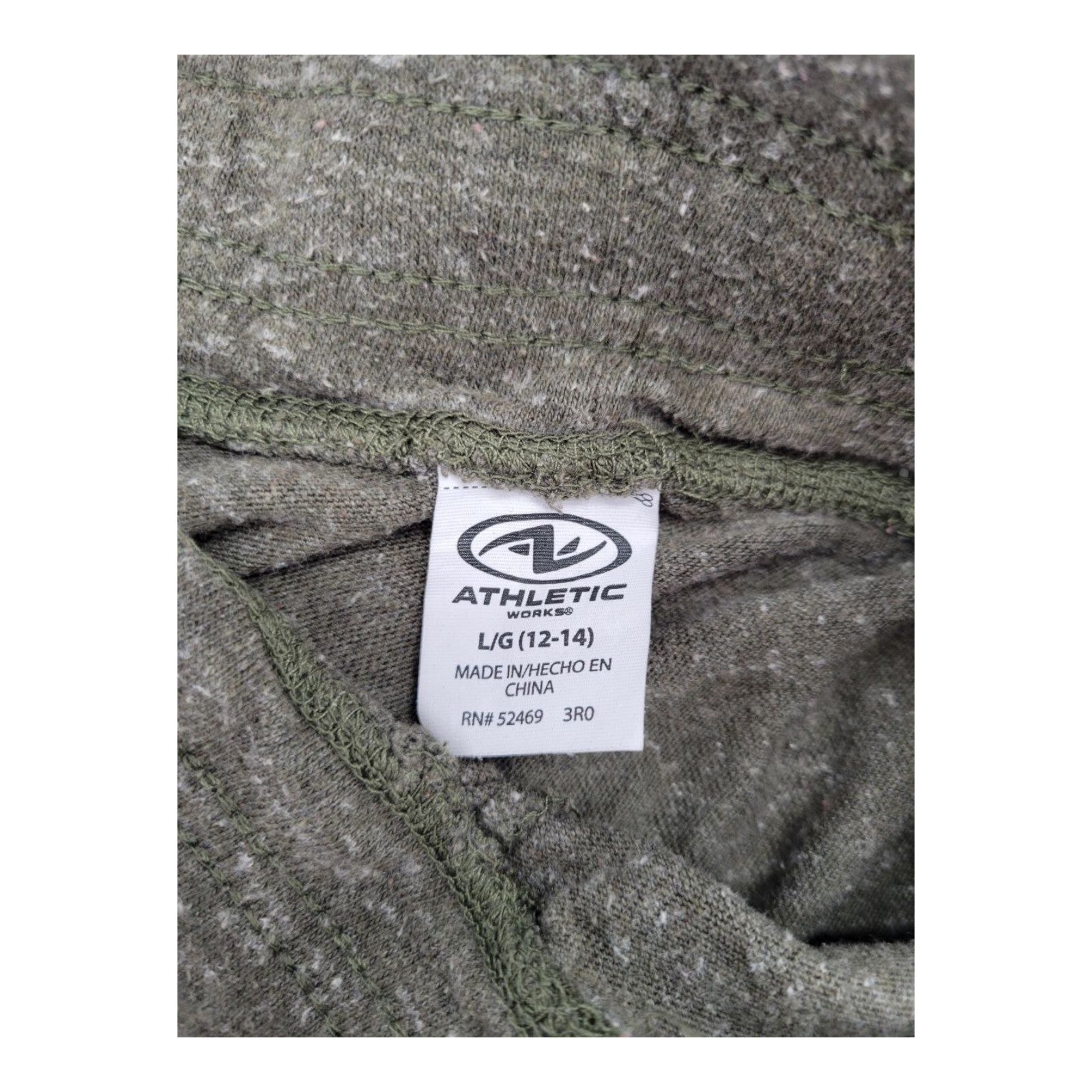 Athletic Works Lounge Shorts Girls Olive Green Drawstring Waist Size L 12-14