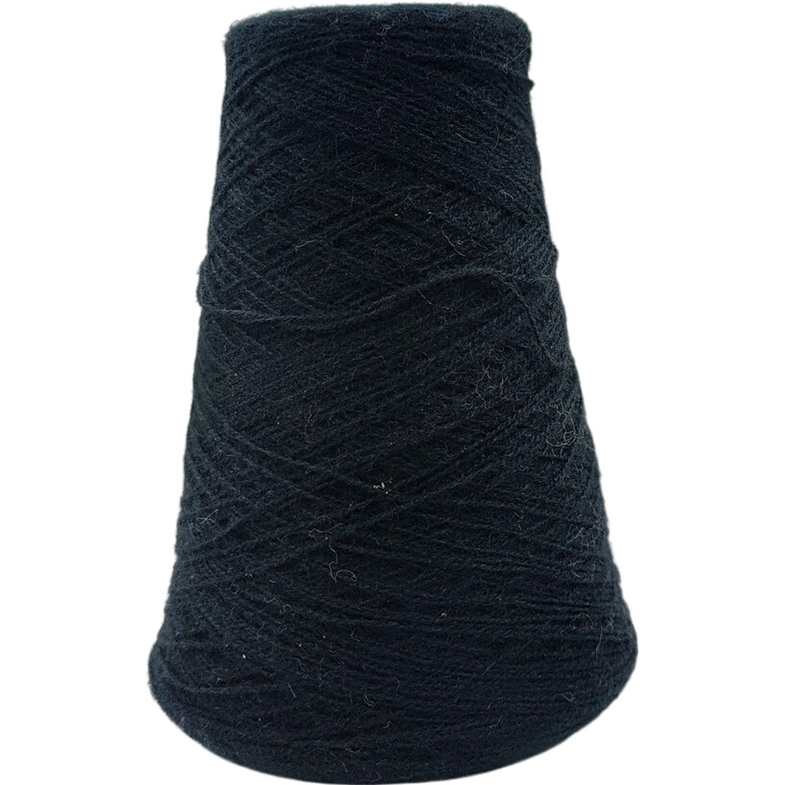 Vintage Templon Black 2/24 70/30 O/W Weaving Knitting Yarn Cone