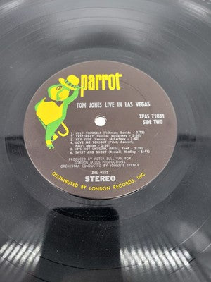 VTG 1969 TOM JONES Live In Las Vegas 12" LP Vinyl (PAS 71031)