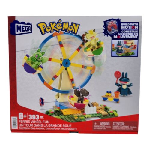 Mega Pokemon Ferris Wheel Fun Building Toy Set HXF80 with Motion 393 Pieces