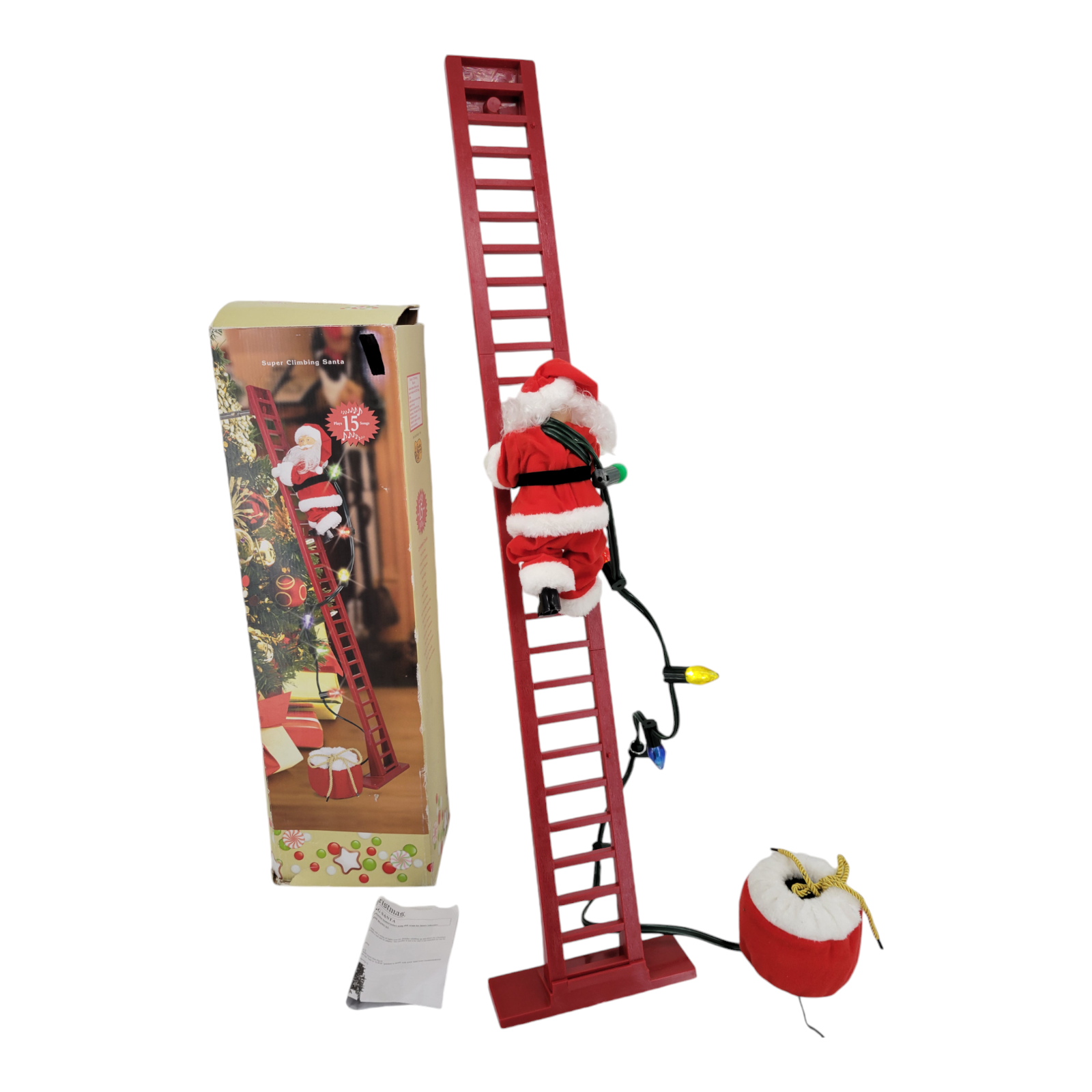 Mr Christmas Super Climbing Santa Ladder Decoration 15 Songs LED Lighted Display