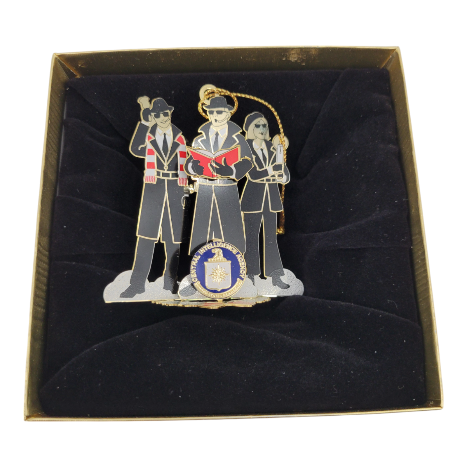 Central Intelligence Agency CIA Holiday Christmas Ornament Spy Carolers