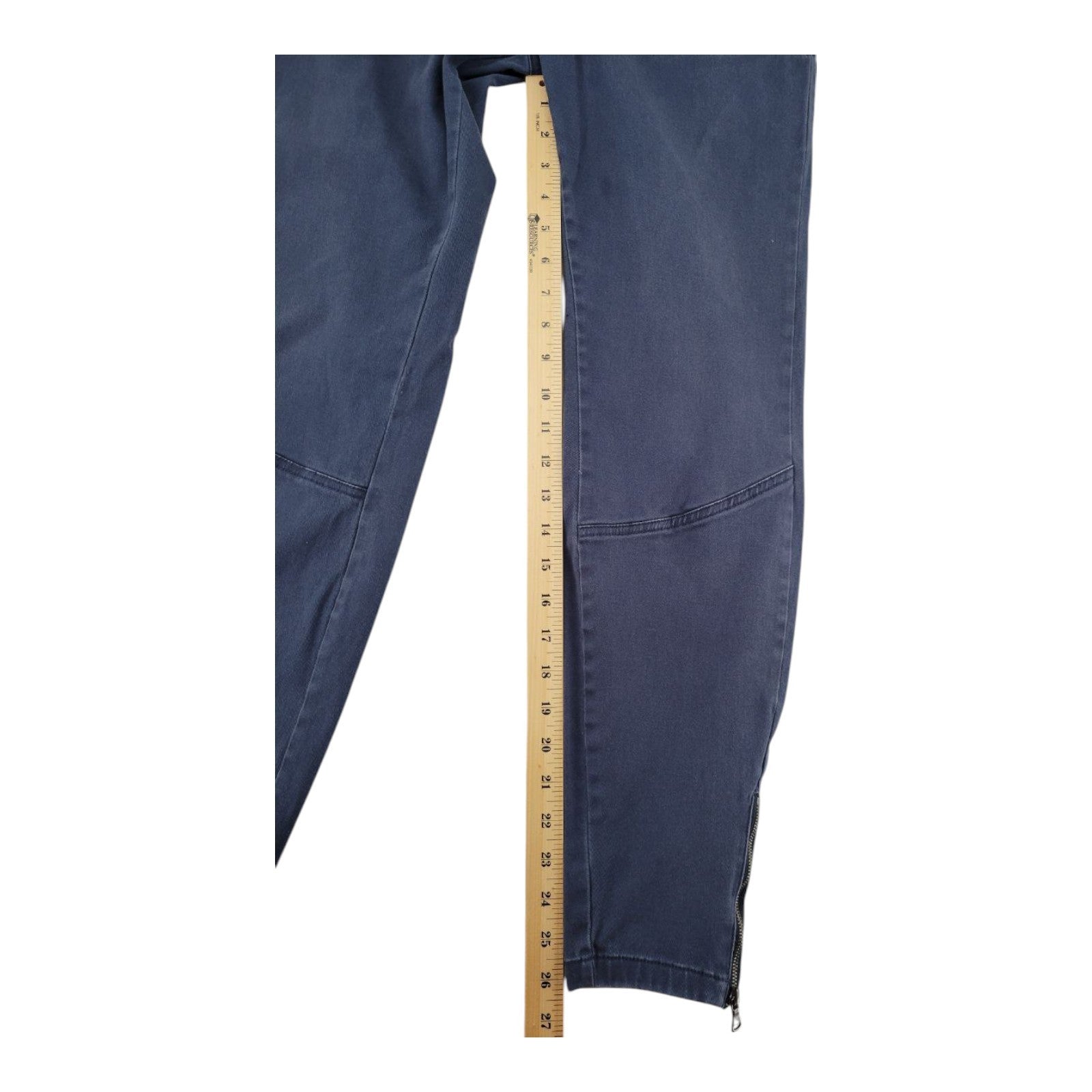 Bongo Moto Pants Blue Zip Hem Skinny Jeans Women Size 9