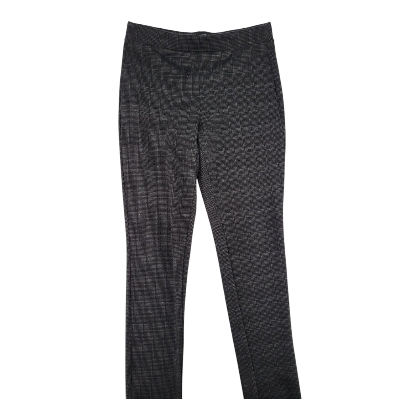 Harvé Benard Womens Gray Plaid Tapered Leg Pull On Pants Size S