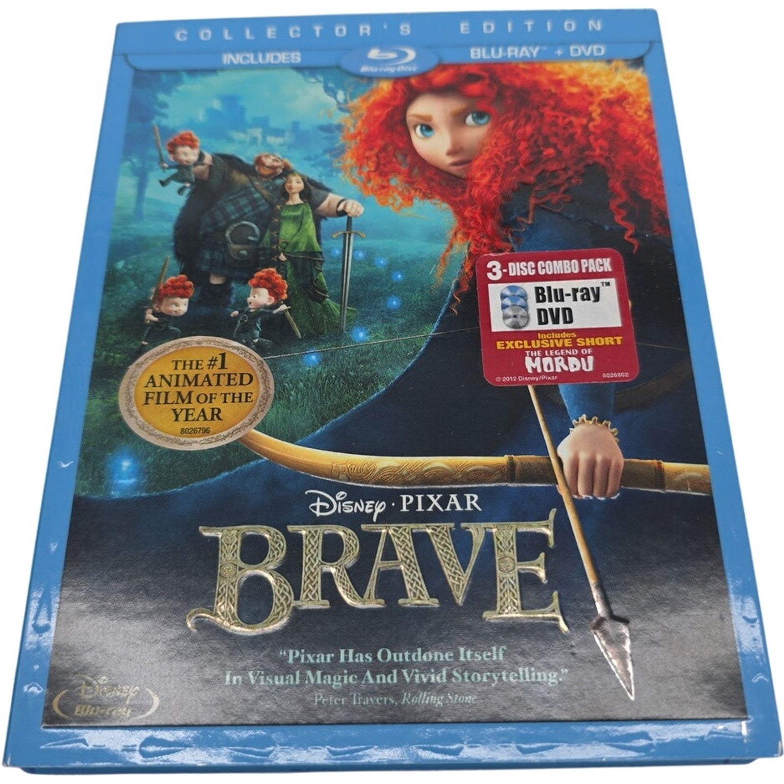 Bave Disney Pixar Collector's Edition Blu-ray DVD Combo - 2 Disc No 3D Disc