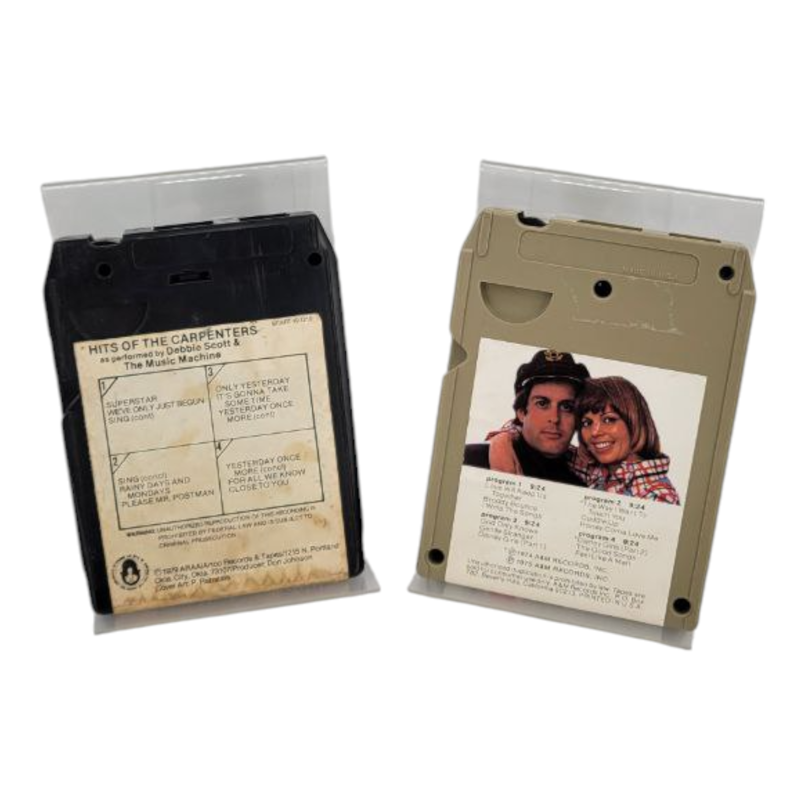 Hits of The Carpenters and Captain & Tennille 8-Track Tape Music Bundle