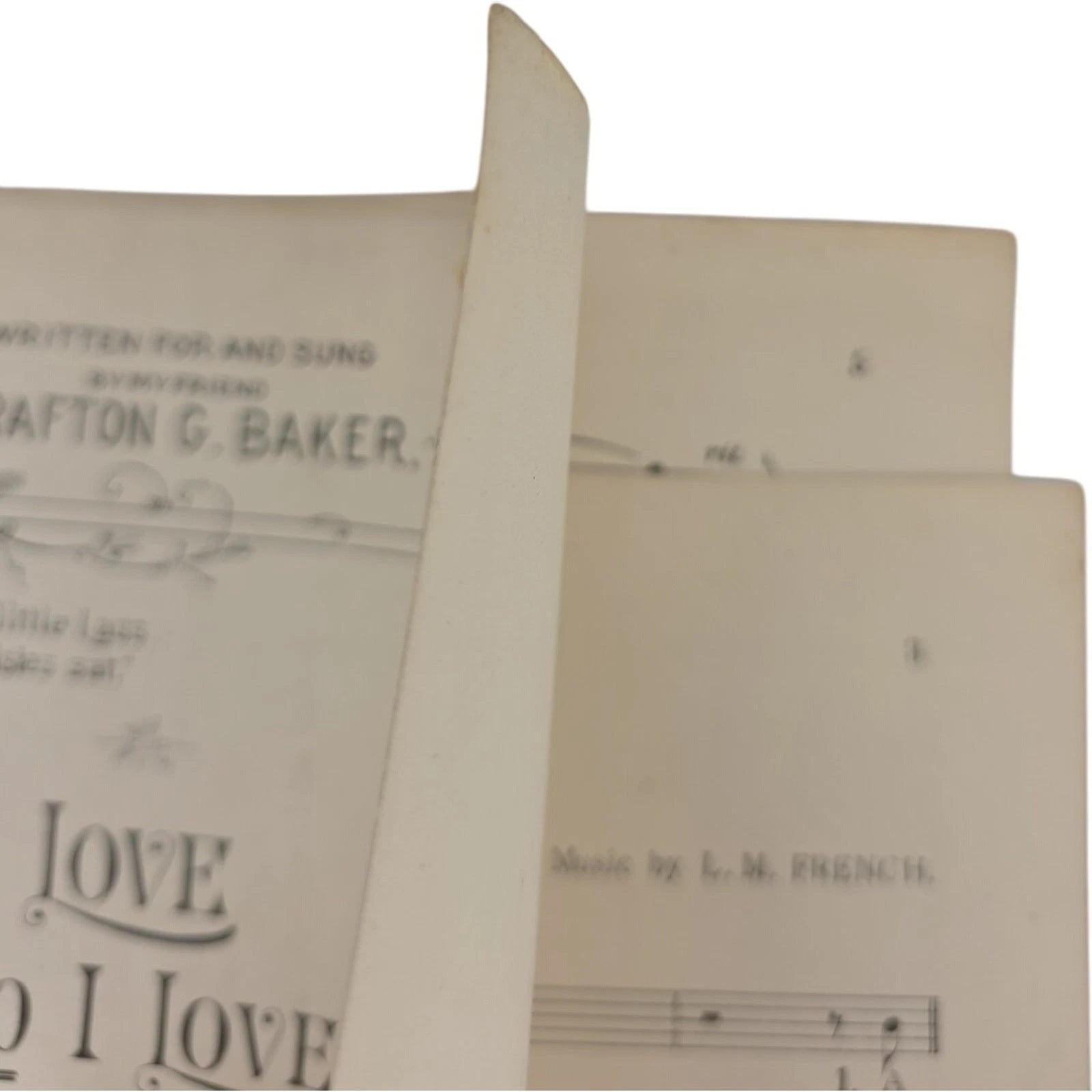 One I Love Two I Love Three I Love I Say 1894 Sheet Music by Lotta M.F.