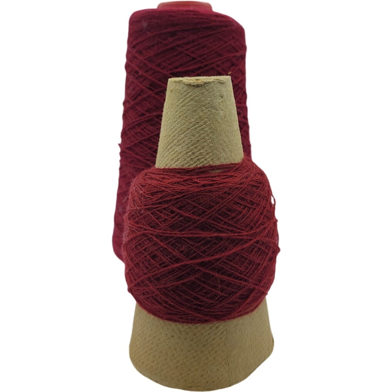 Vintage Spinnerin 2/24 Burgundy Acrylic weaving Cone Yarn 24580 Lot of 2