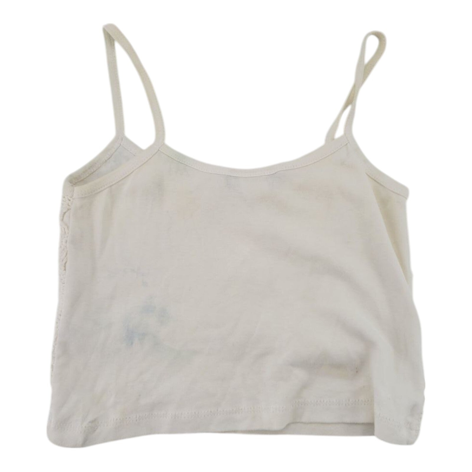 5th & Ocean Ivory Crochet Lace Crop Tank Top Womens Size Medium