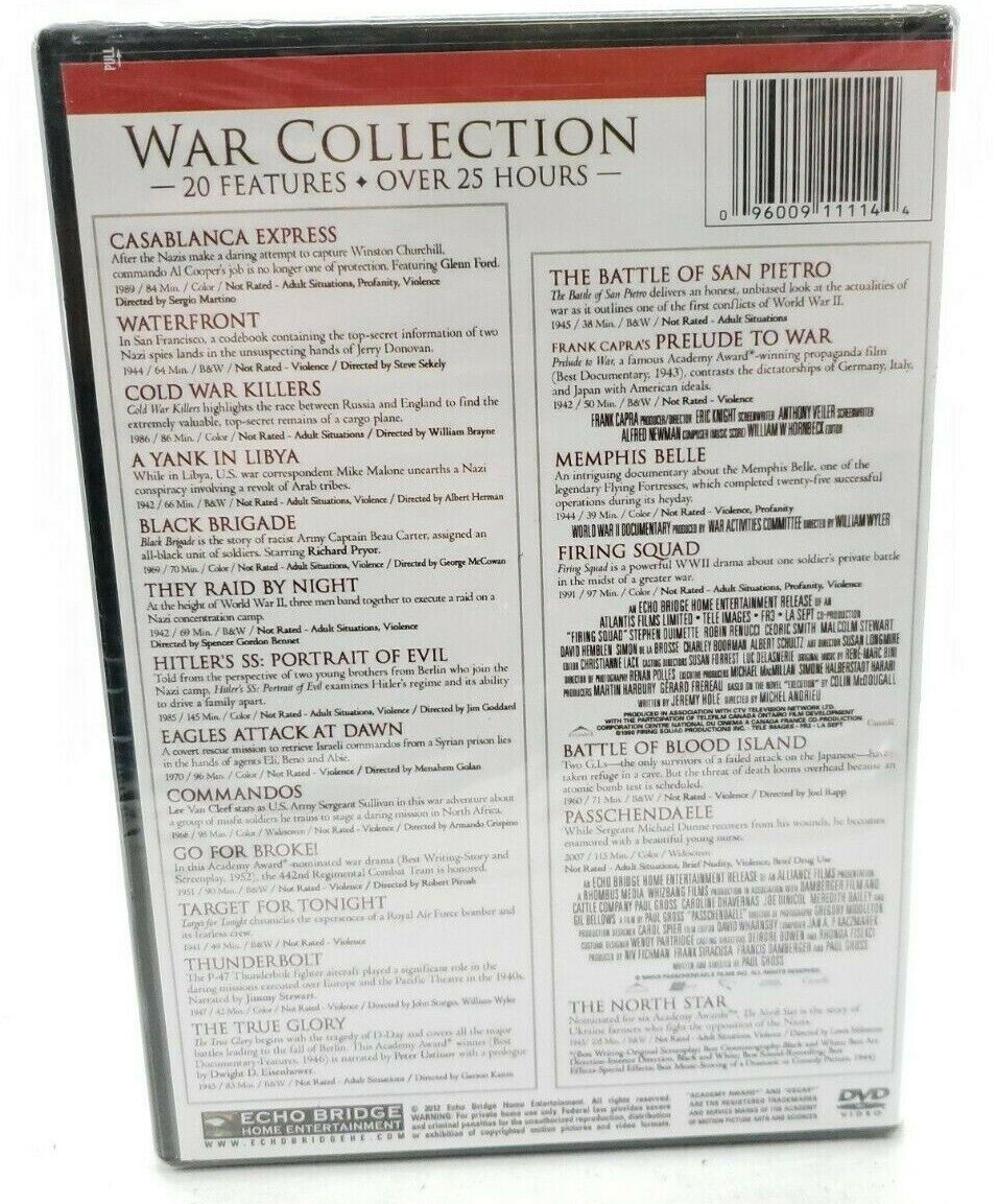 20 Movies War Collection DVD