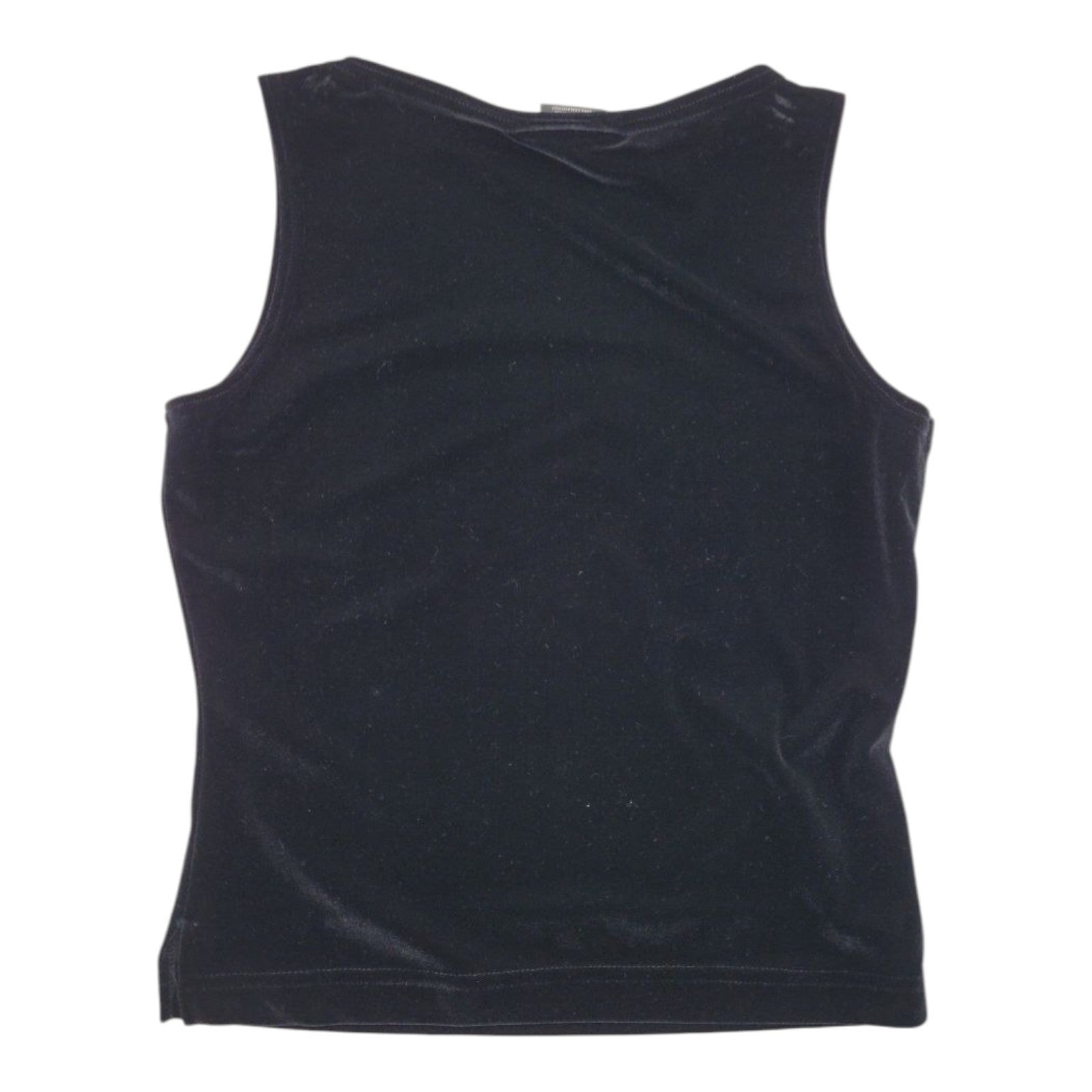 No Boundaries Black Velvet Tank Top Floral Embroidery 7/9 Polyester Spandex