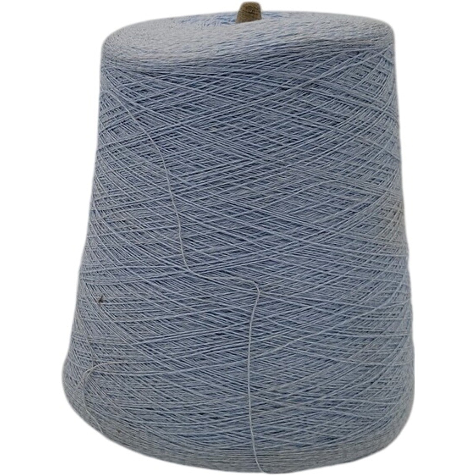 Vintage Shuford Mills Chambray Blue Cotton Acrylic Blend Yarn Cone 16/2 Lot 1057