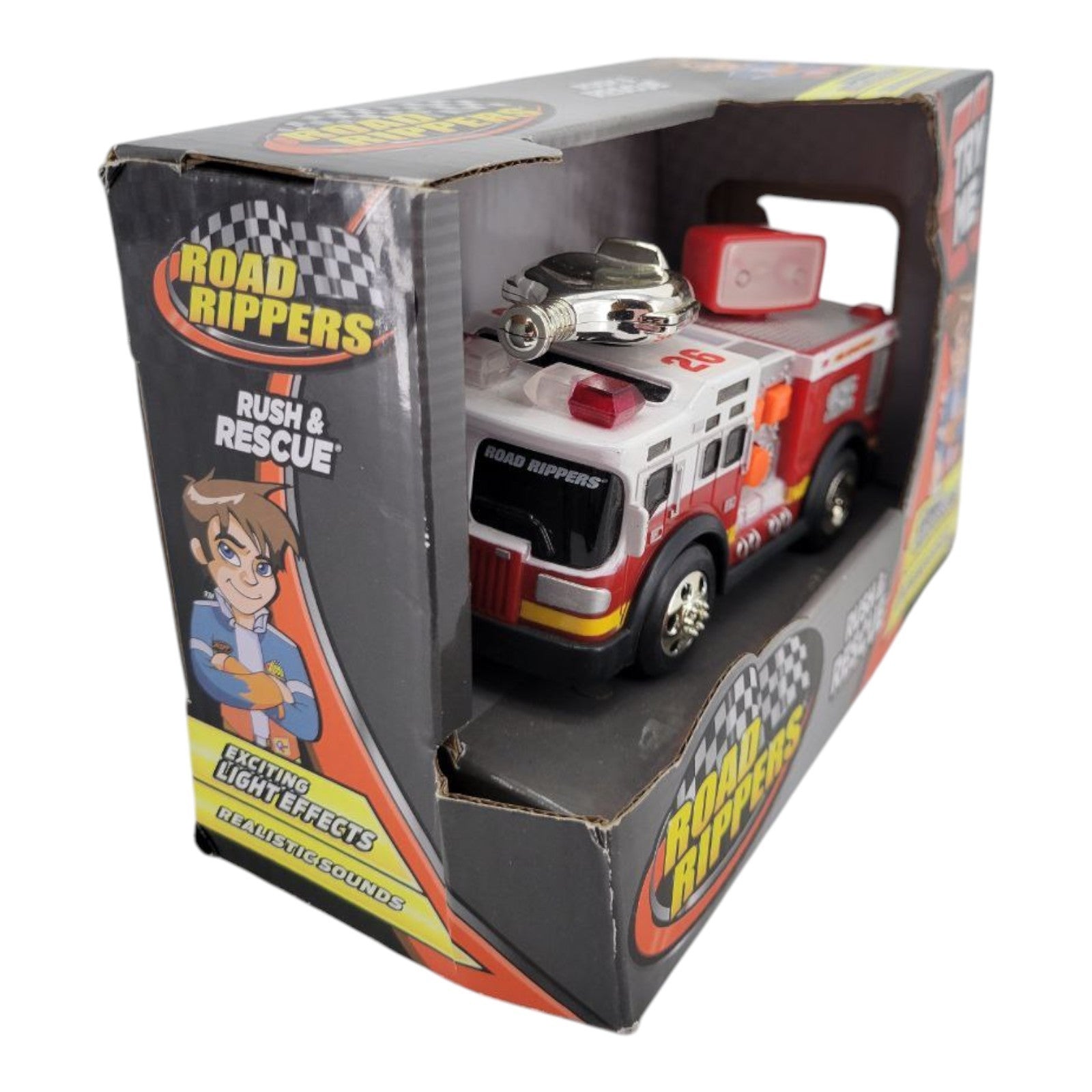 Road Rippers Rush & Rescue Fire Truck 26 Lights Sounds Toy State 2013