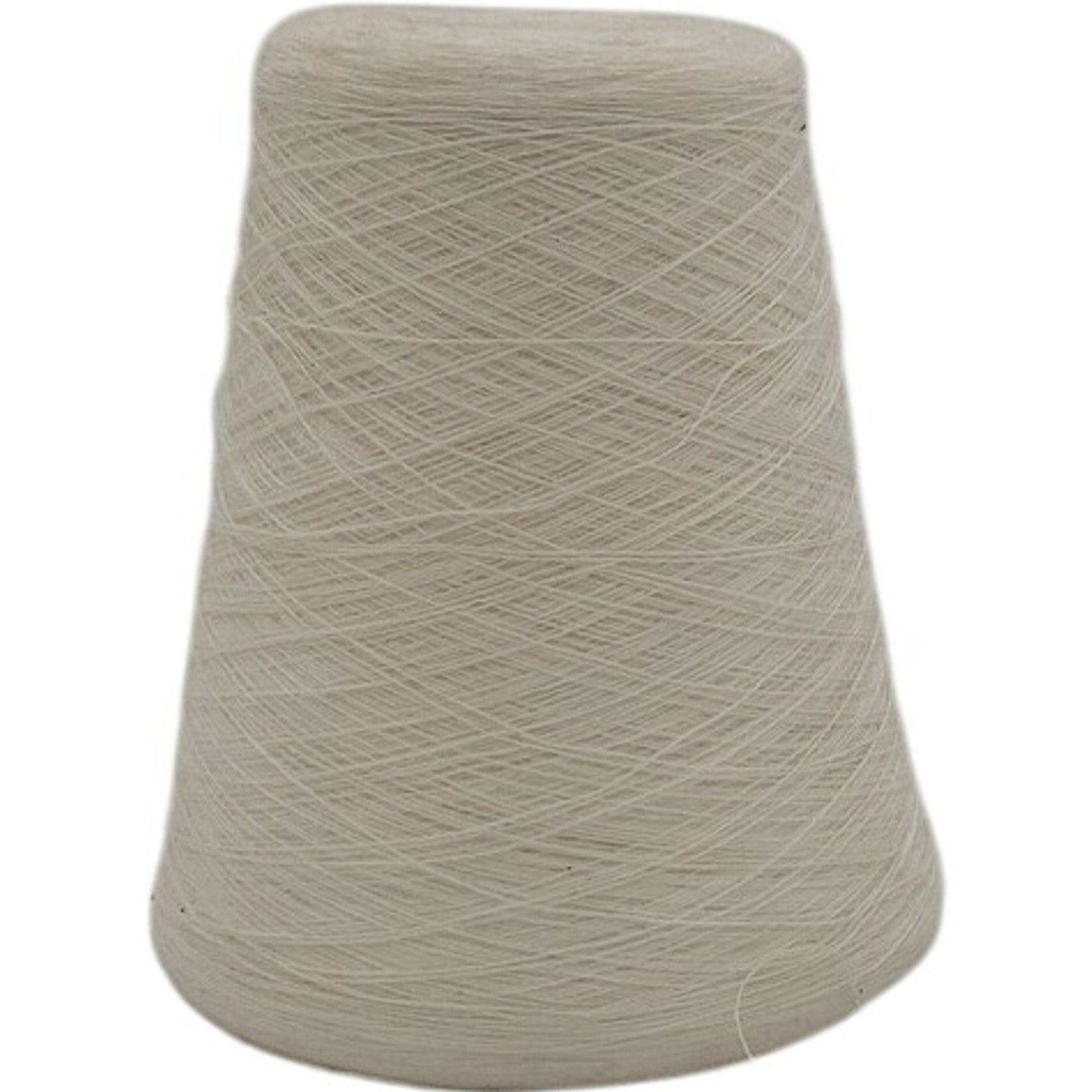 Vintage White Acrylic Yarn Cone 2/24 KT Bright Acry Weaving Knitting Lot 78941