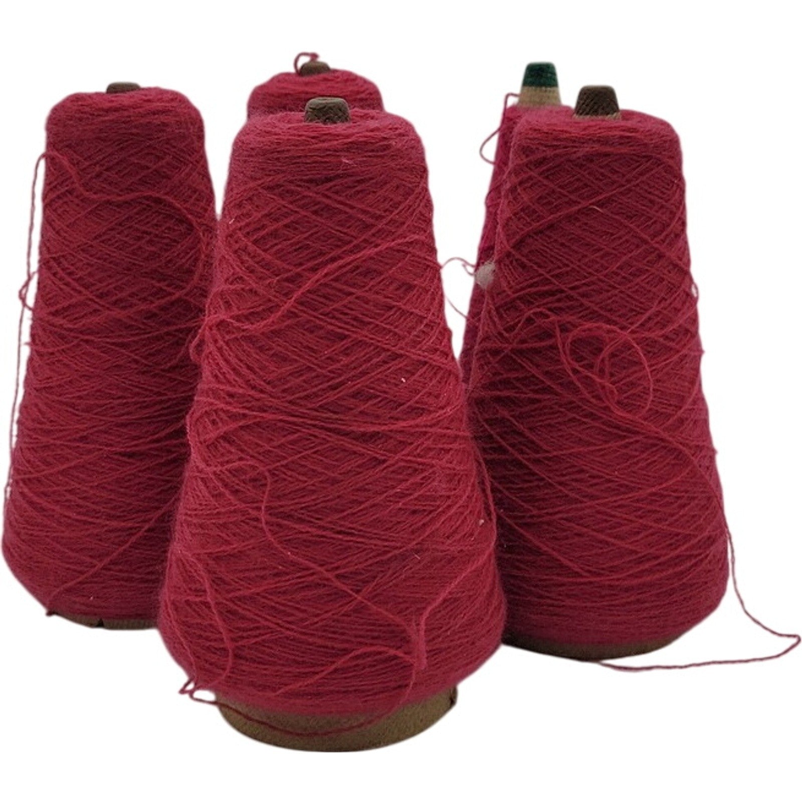 Vintage Templon 2/24 Raspberry Heather Yarn Cone S-83351 Lot of 5