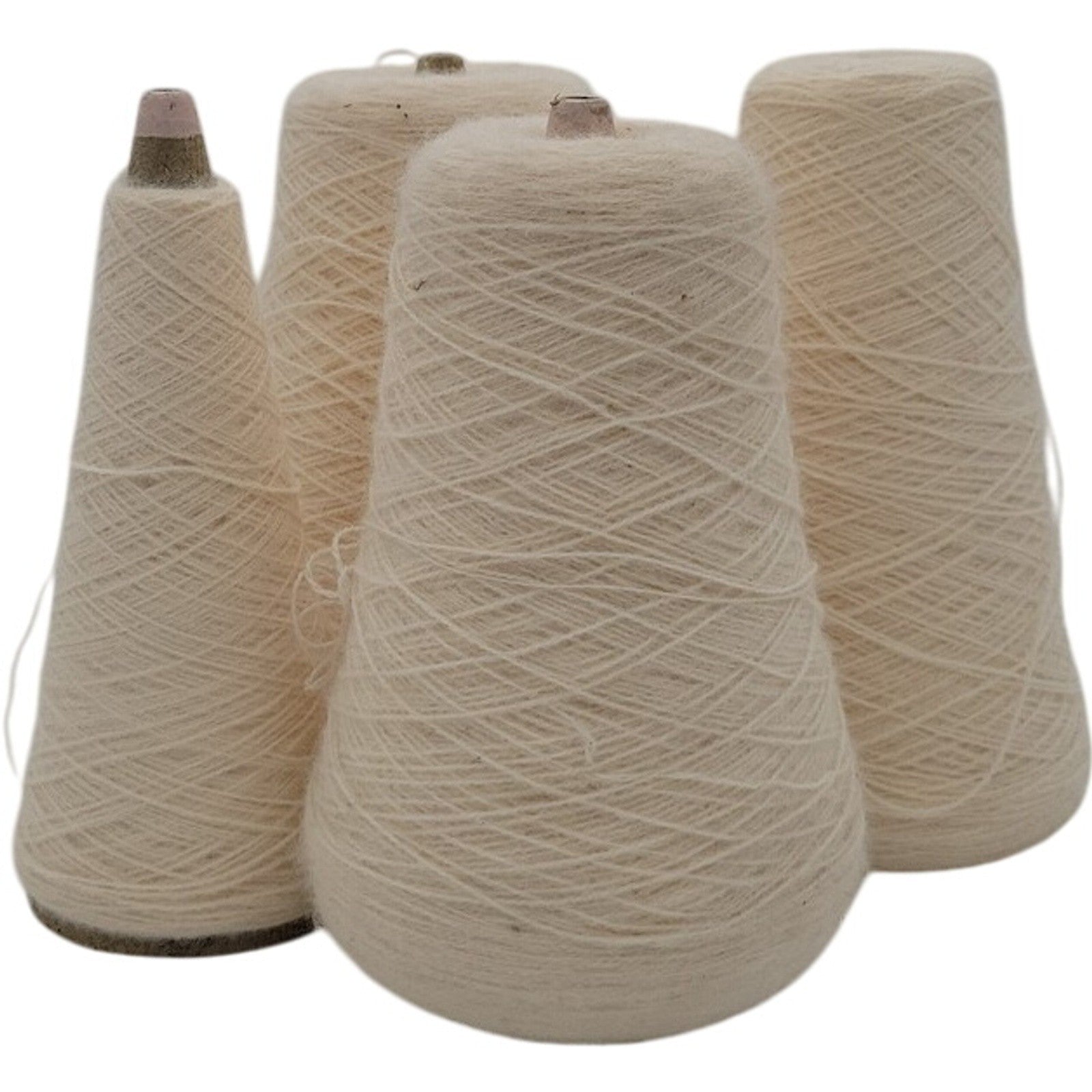 Vintage Templon 2/24 Cream Heather Cone Yarn Weaving Knitting S-78821 Lot of 4