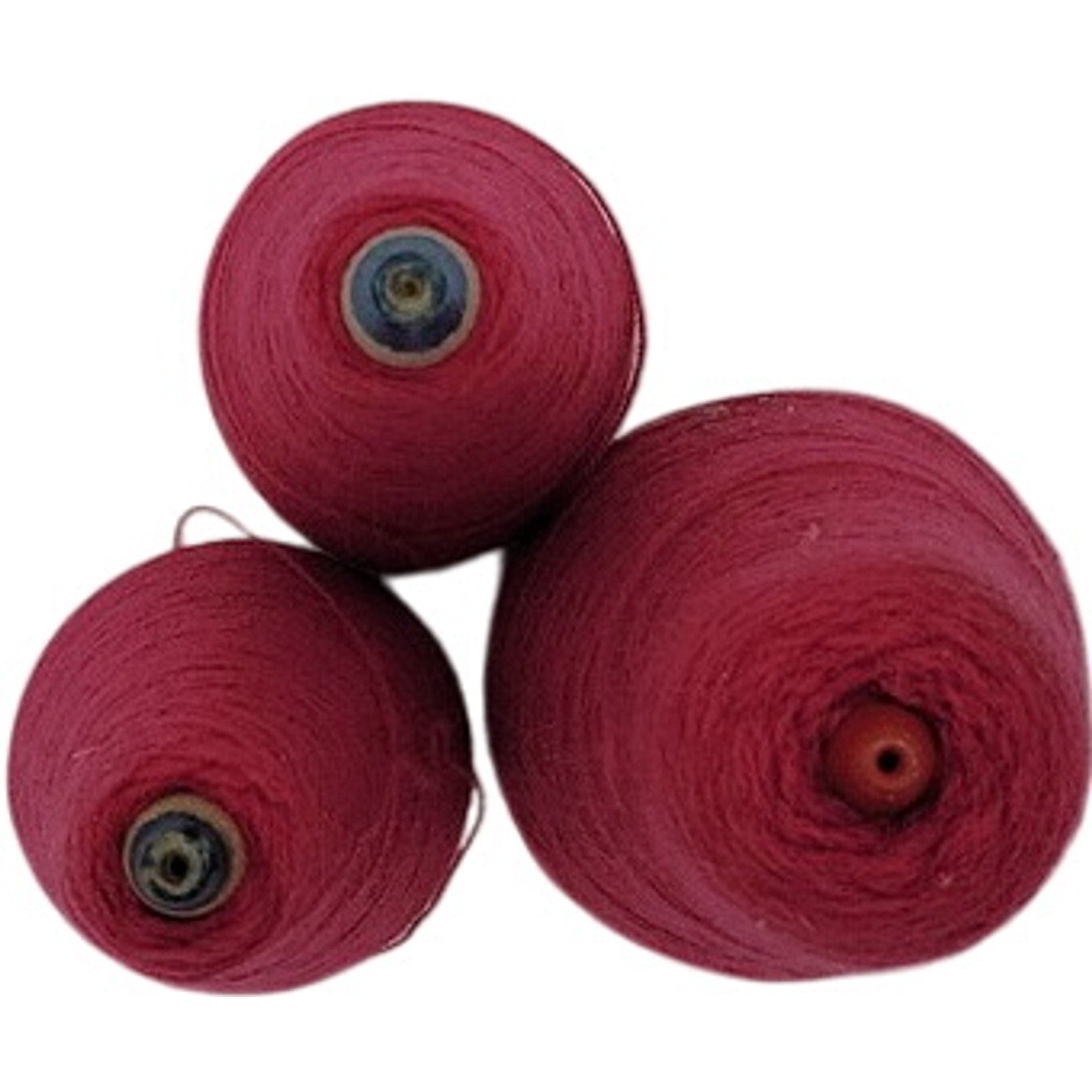 Vintage Phoenix Eye Works Raspberry Acrylic Yarn Cone 2/24 Lot 384711