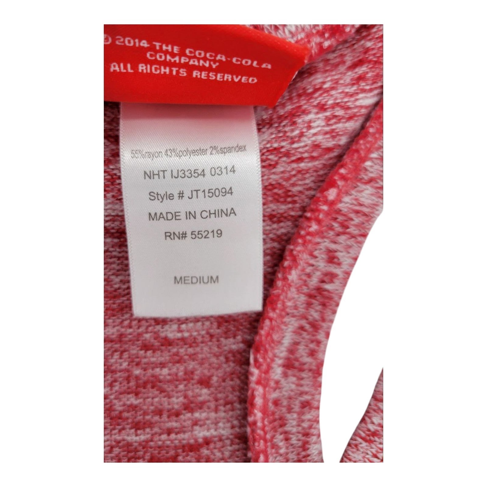 Coca-Cola Women's Red Heathered Racerback Tank Top Graphic Enjoy Logo Size M