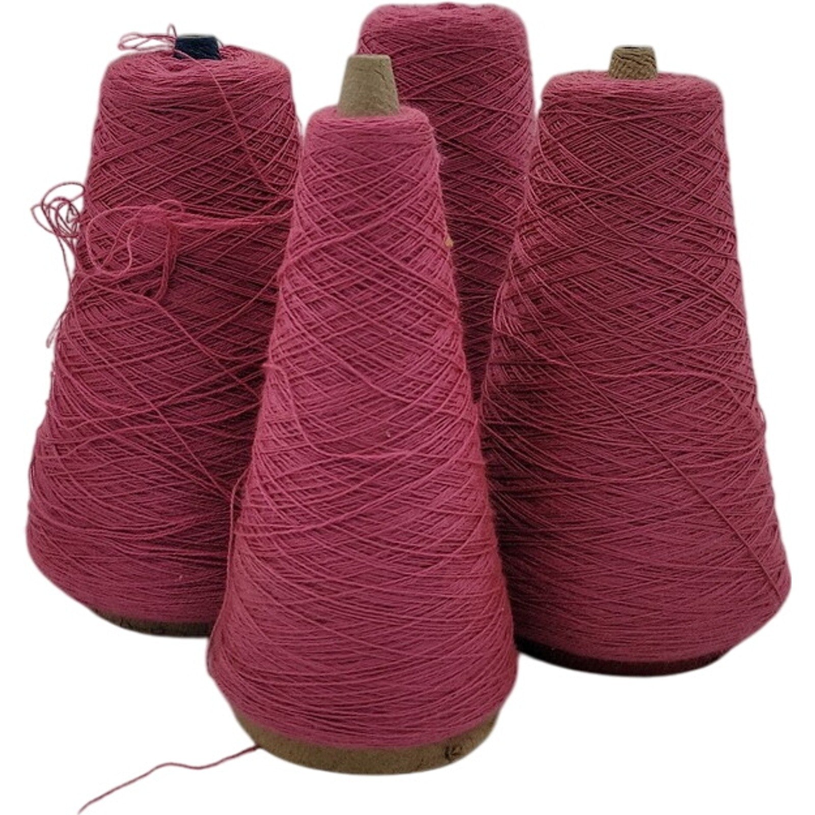 Vintage Pisgah Yarn 2/24 Rose Pink Weaving Knitting Cone Yarn 7040 Lot of 4