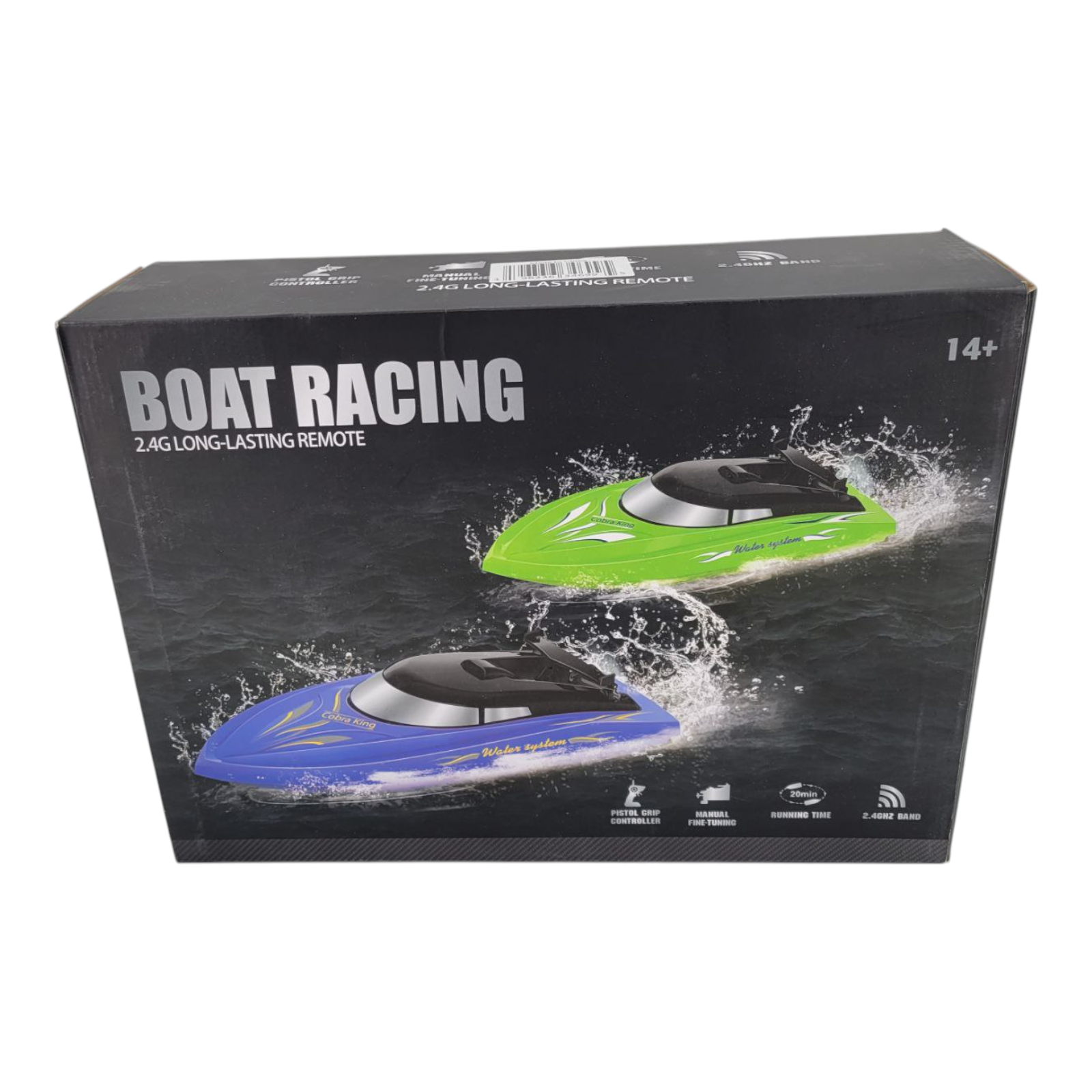 3 Pack RC Racing Boats 2.4GHz 10km/h Remote Control Red Blue Green Adults Kids