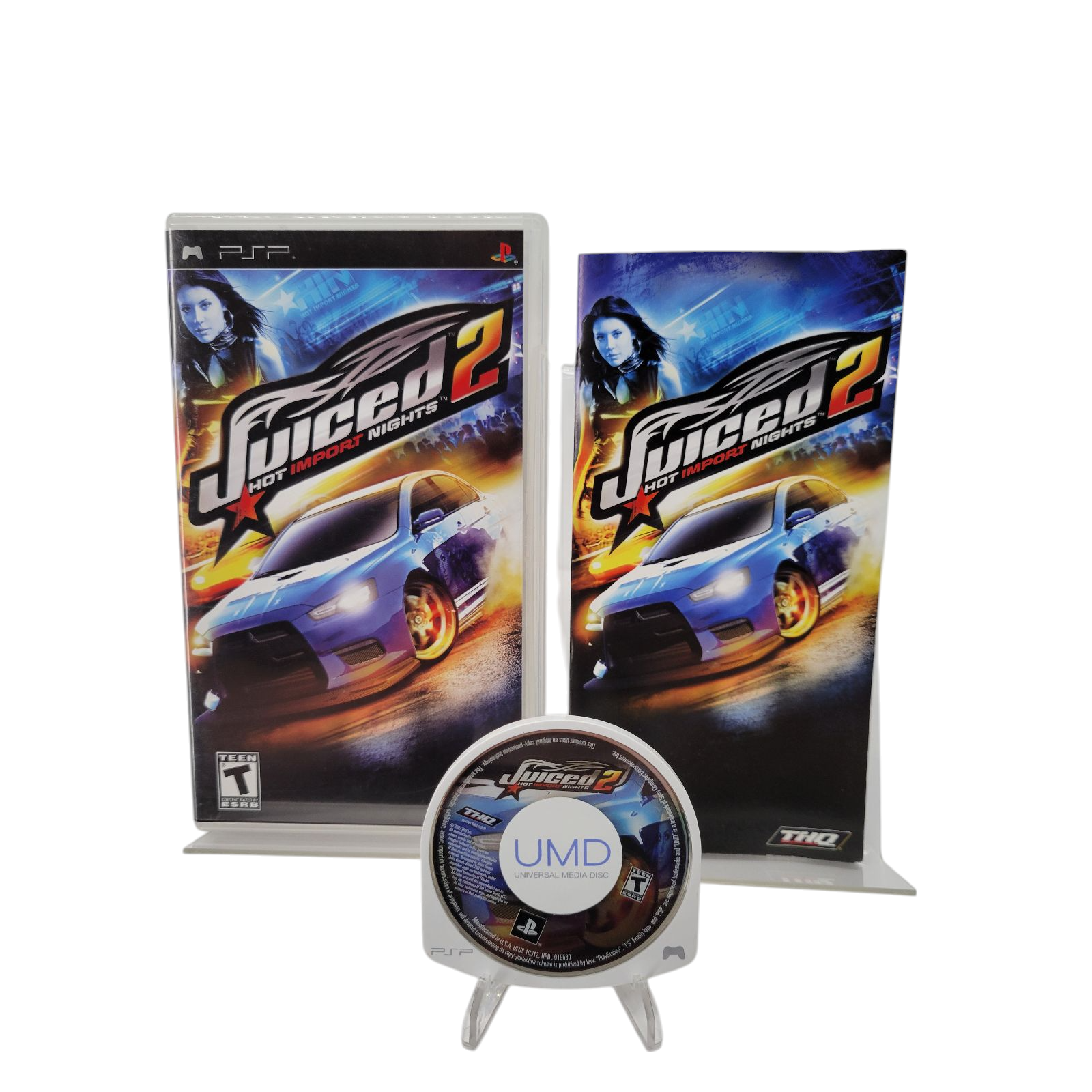 THQ 2007 Juiced 2 Hot Import Nights Sony PSP Game Complete UMD Case Manual