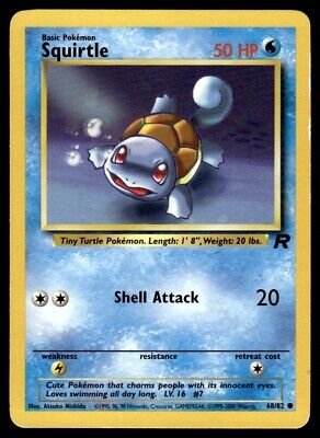 Pokemon TCG Team Rocket Squirtle 2000 Basic Common #68 Lightly Played Card