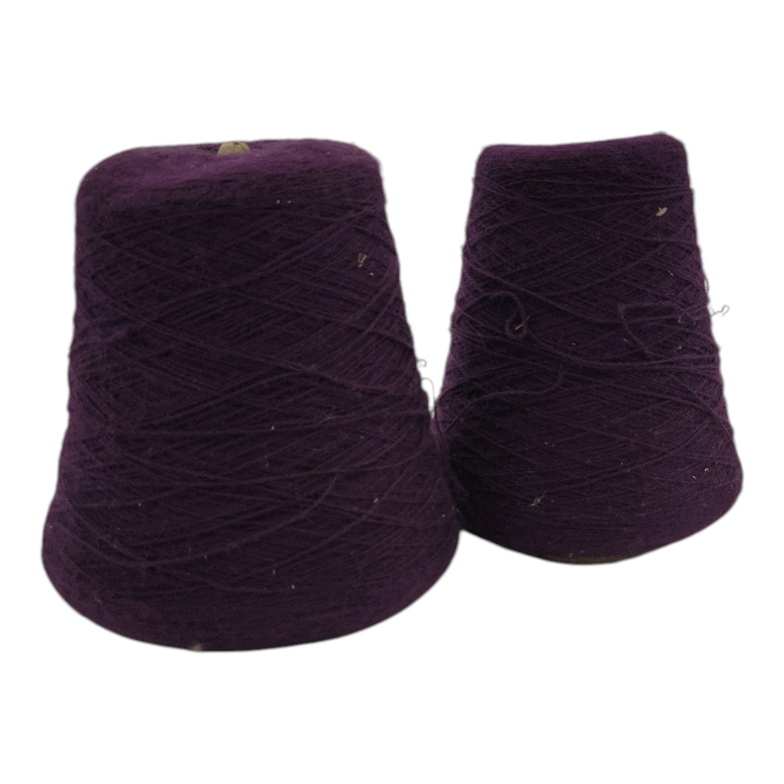 Vintage Unbranded Purple 9589 Yarn Cone Lot of 2