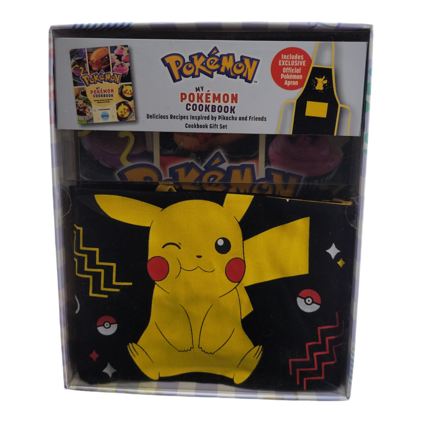 My Pokémon Cookbook Gift Set with Apron Recipes Inspired by Pikachu and Friends