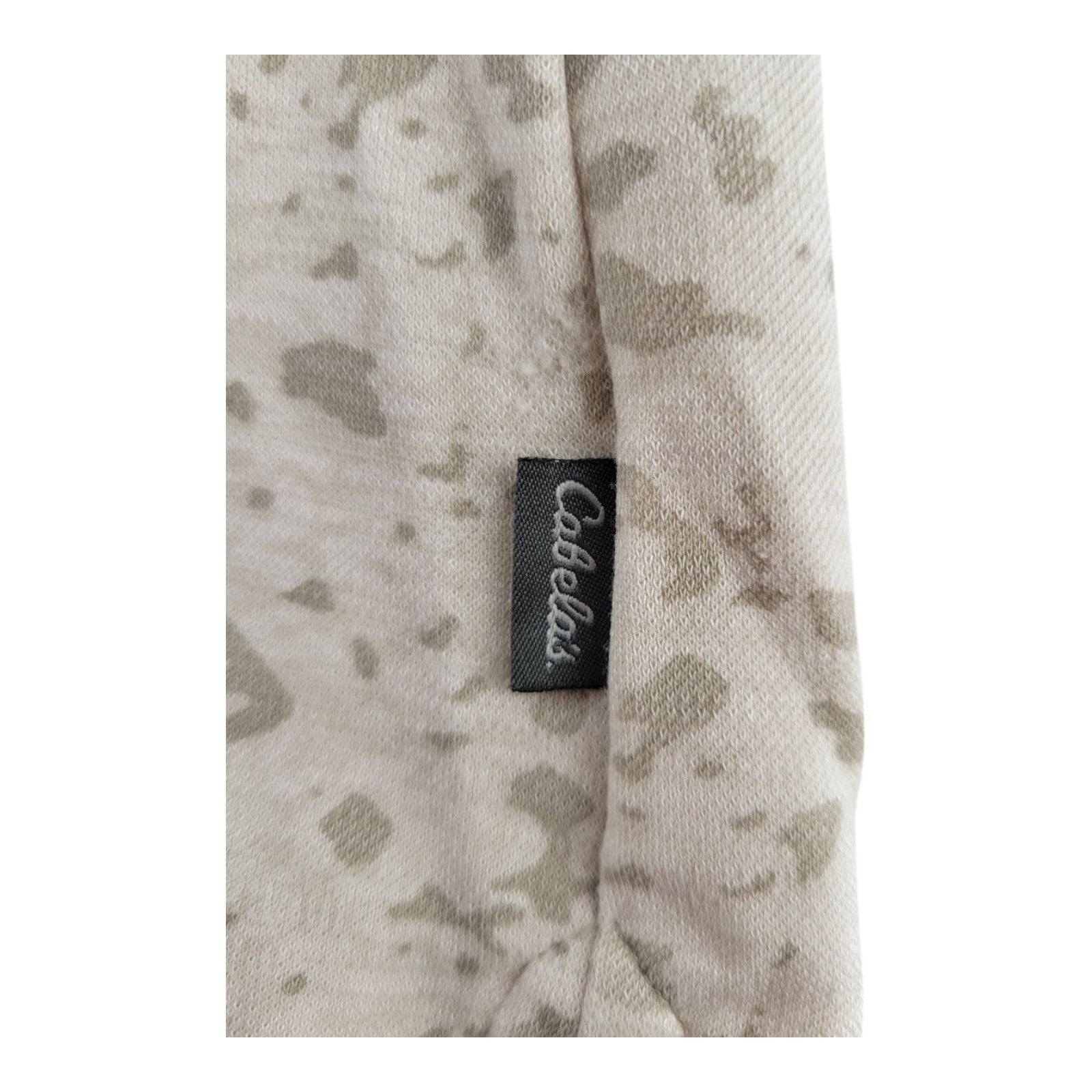 Cabelas Mens Polo Shirt Beige All Over Print Casual Short Sleeve Size XL