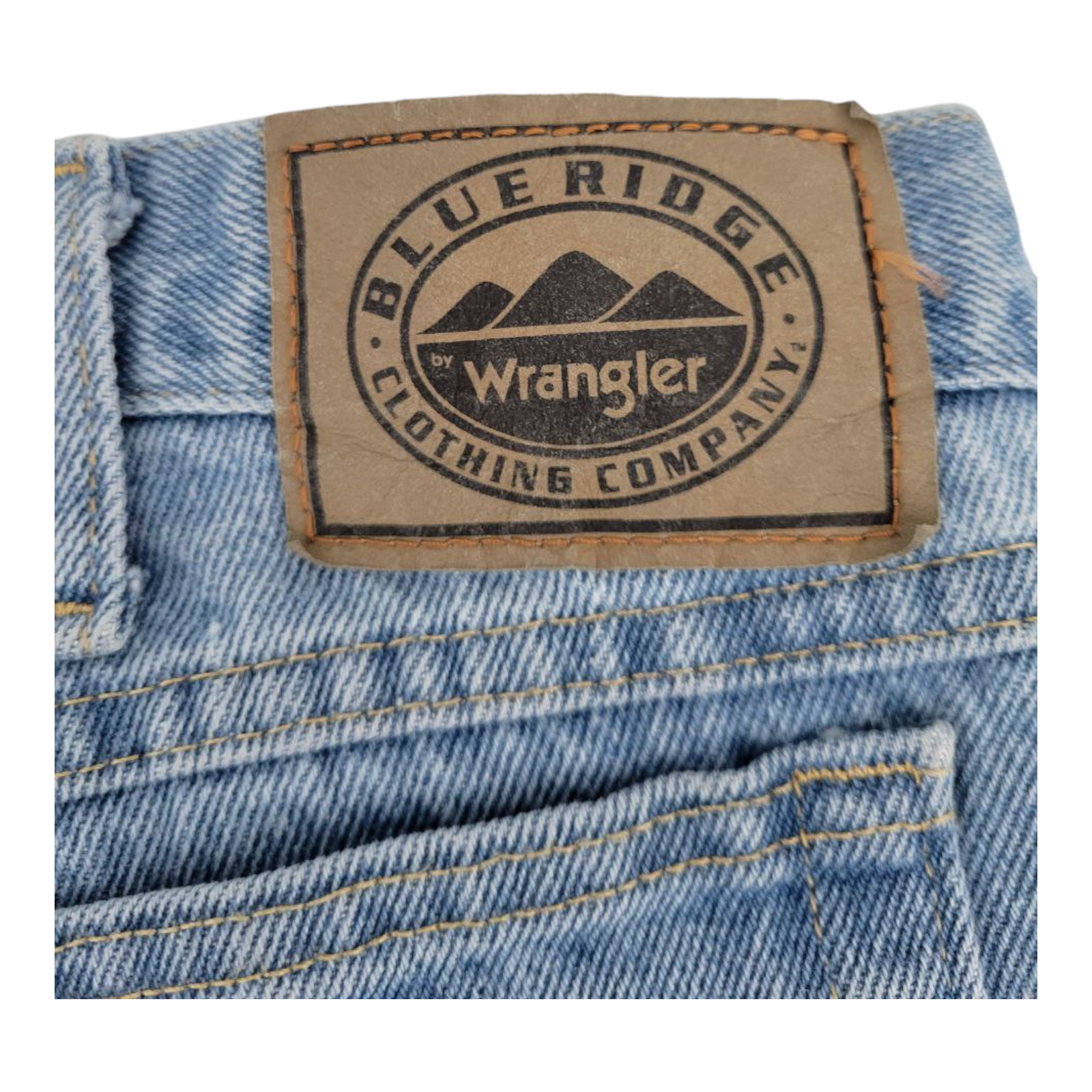 Wrangler Blue Ridge Mens Jeans Light Wash Denim Straight Fit 36x34 RN 130273