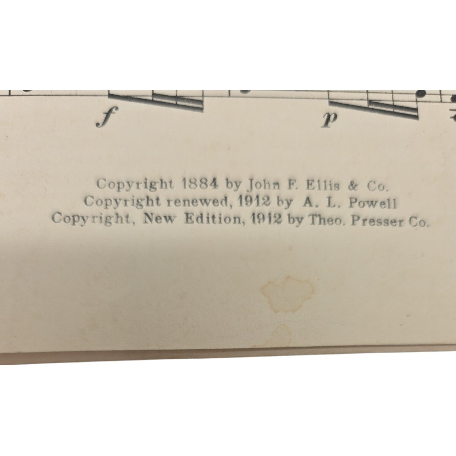 1884 Sweetheart Song with Violin of Flute Vintage Sheet Music by A.L. Powell