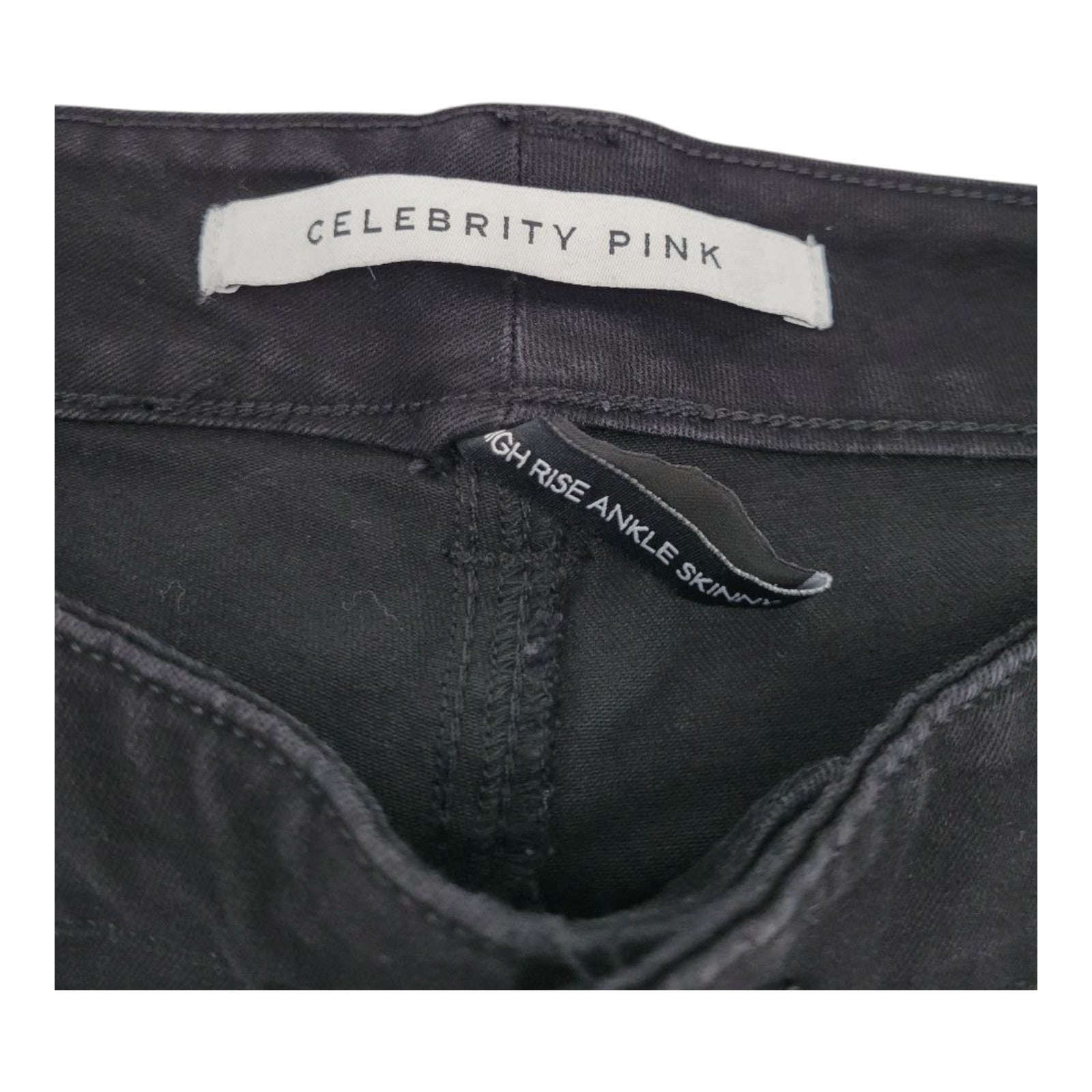 Celebrity Pink Plus High-Rise Skinny Jeans 22 Black White Stripes Ankle