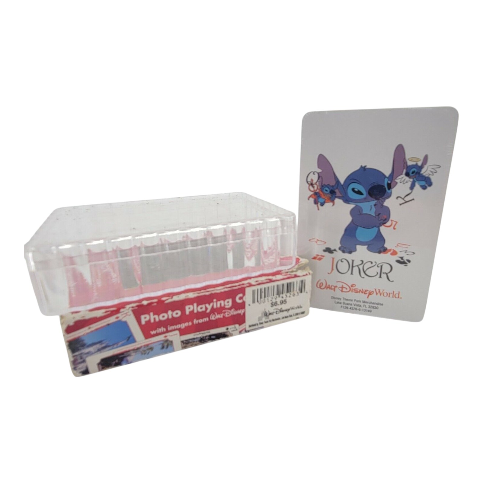 Vintage Walt Disney World Rectangular Shaped Photo Playing Cards With Case