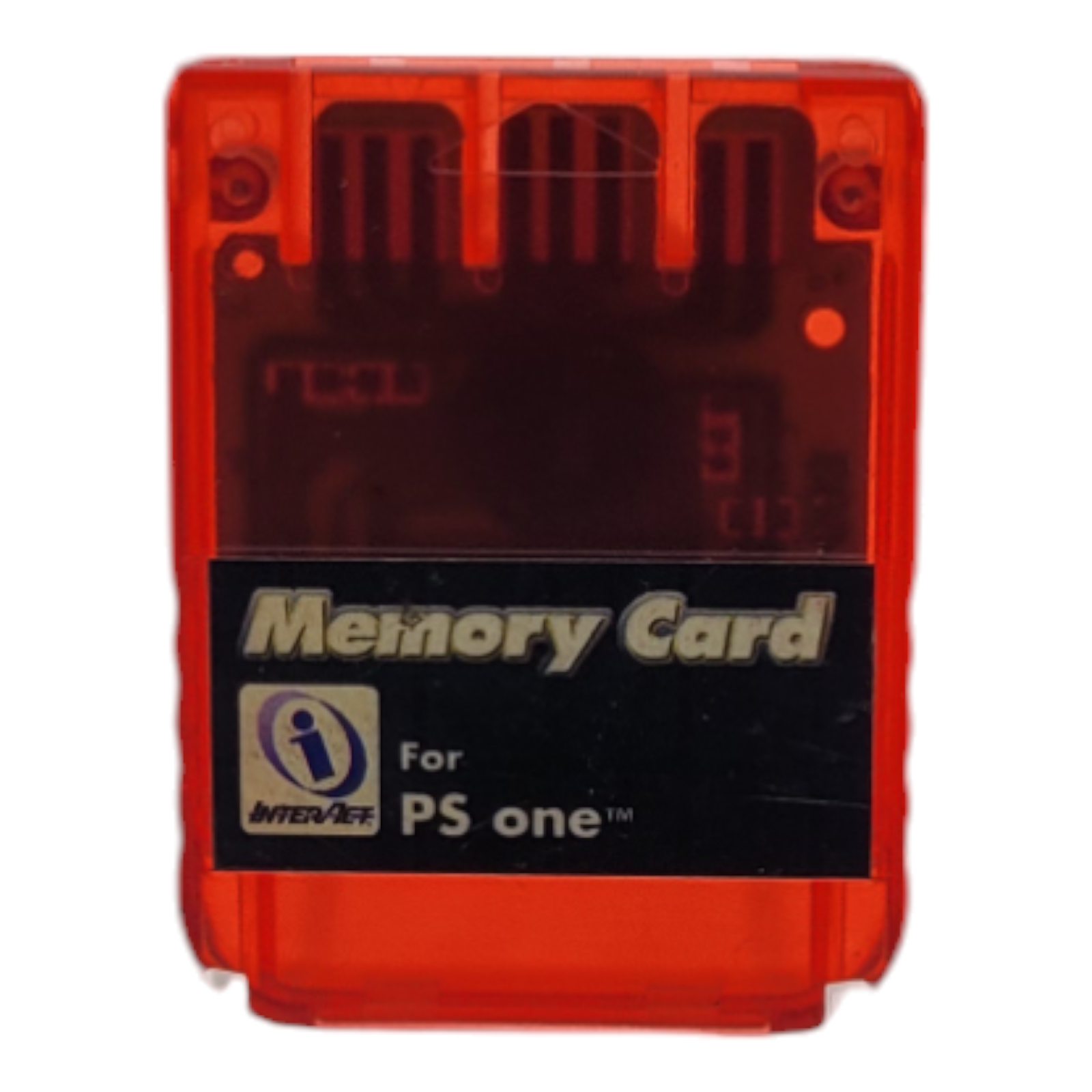 InterAct PS1 Memory Card Sony PlayStation 1 PS One Red Transparent