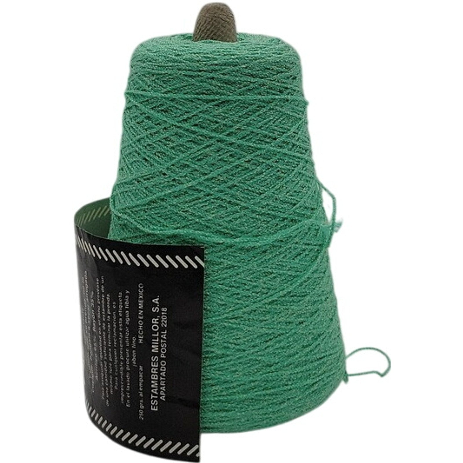 Vintage Tepeyac Estambres Millor Acrylic Cone Yarn Jade 630 B Lot 8158
