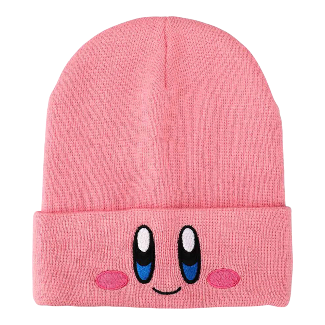 Bioworld Kirby Big Face Pink Cuffed Beanie Hat