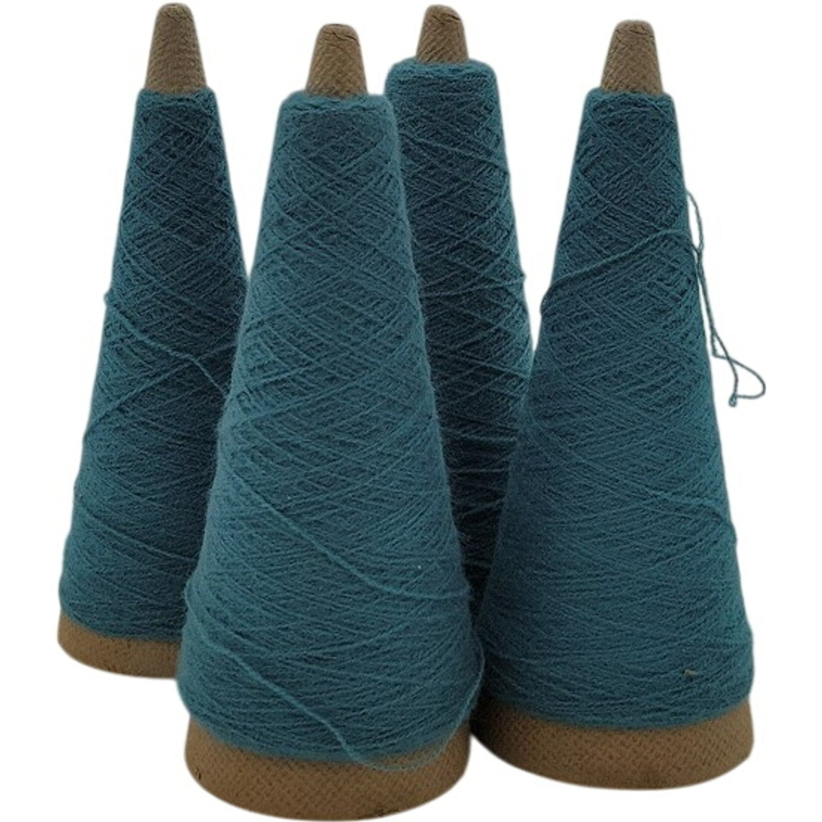 Vintage 1980s Phoenix Dye Works 2/24 Commonwealth Green 55521 Cone Yarn Lot of 4