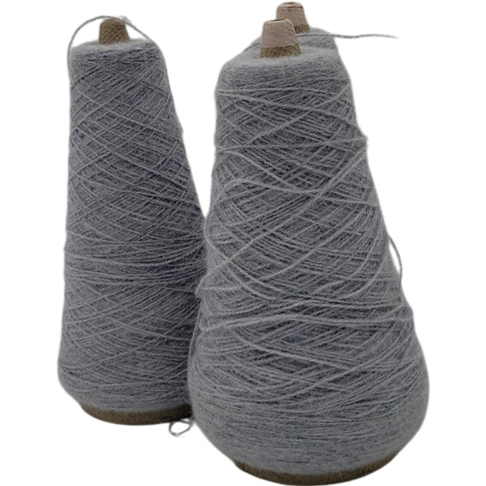 Vintage Templon 2/24 Grey Heather Weaving Knitting Yarn Cone 72019 Lot of 3