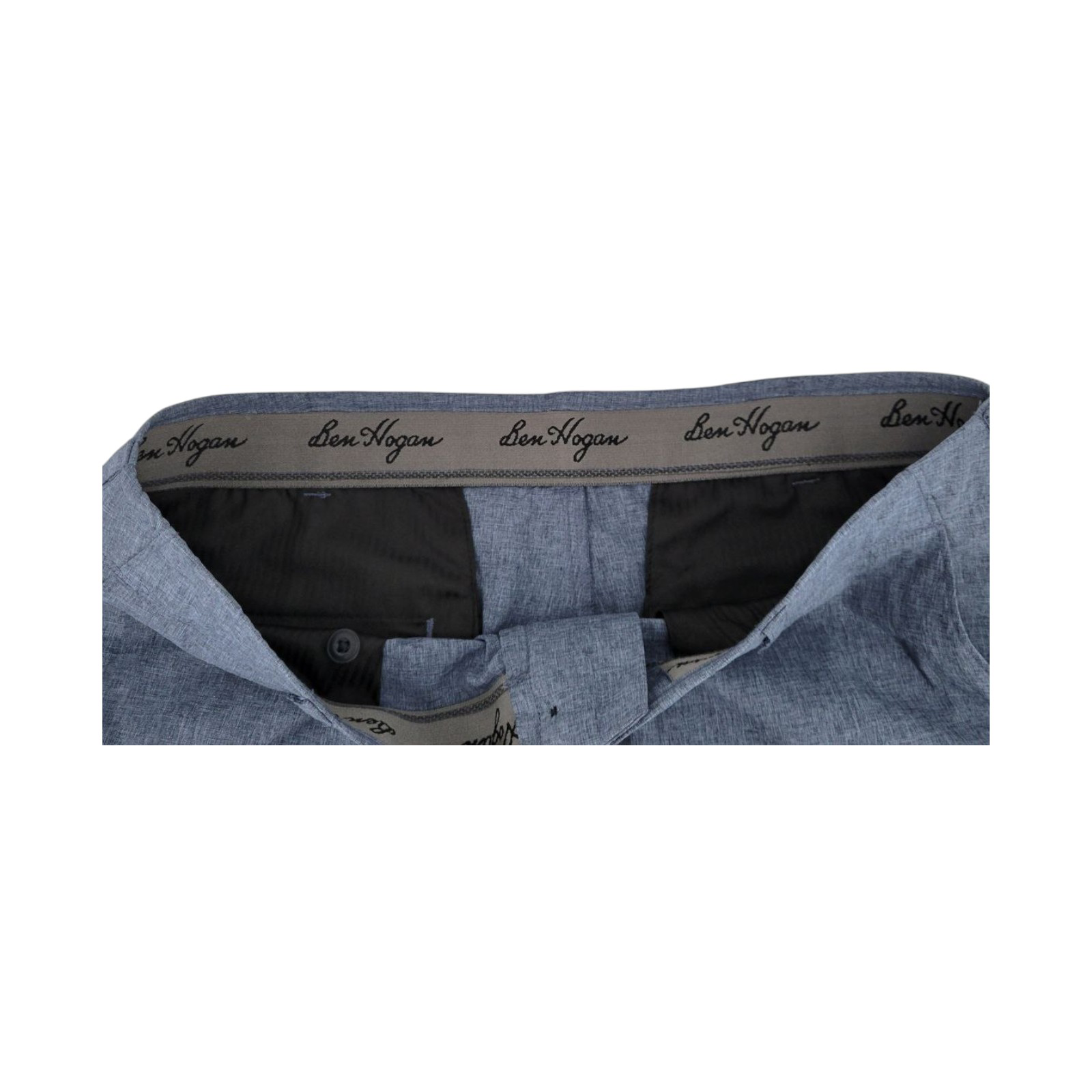 Ben Hogan Men's Blue Golf Shorts Size 36 Flat Front Stretch Polyester Blend
