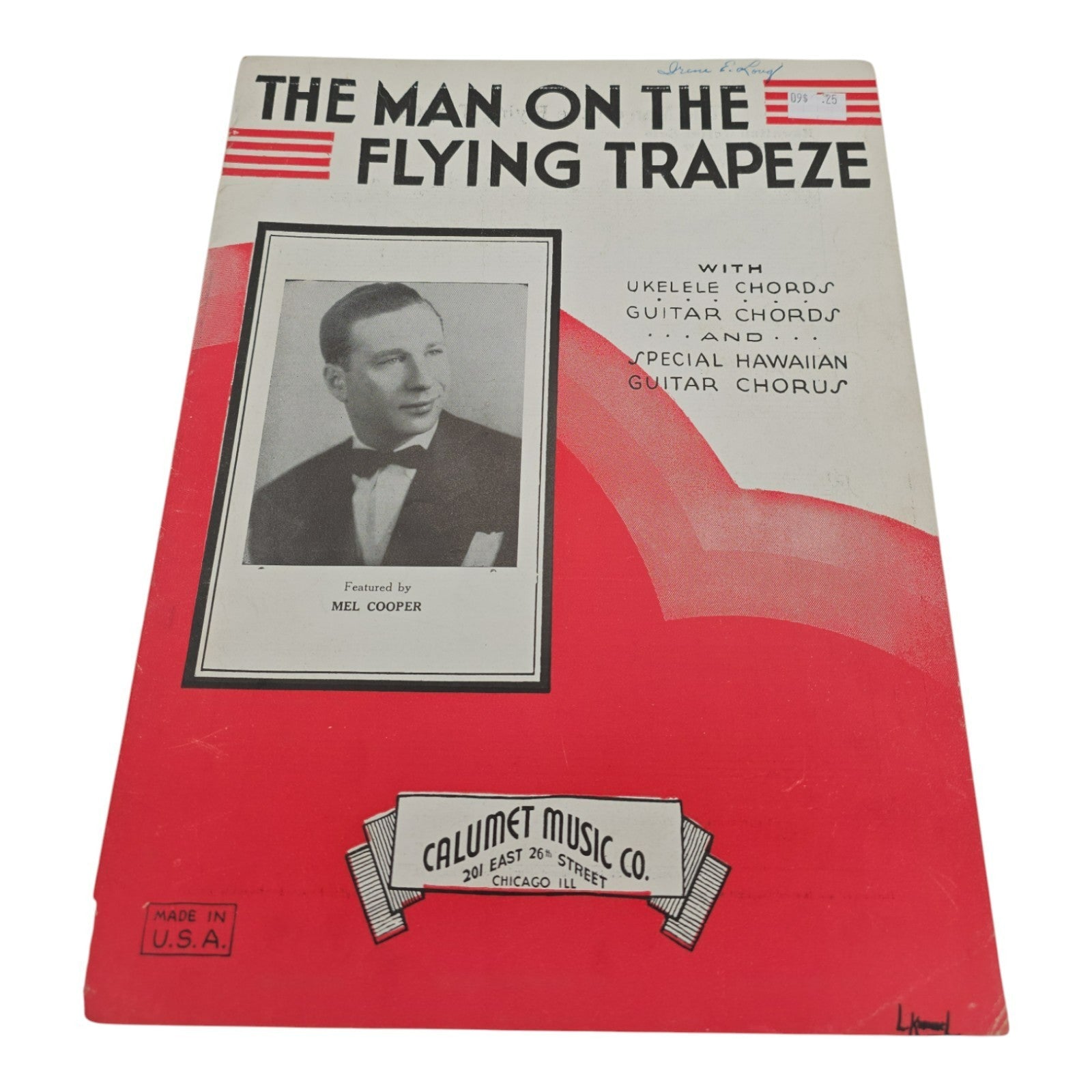 The Man On The Flying Trapeze Mel Cooper Calumet Music Sheet Music 1935