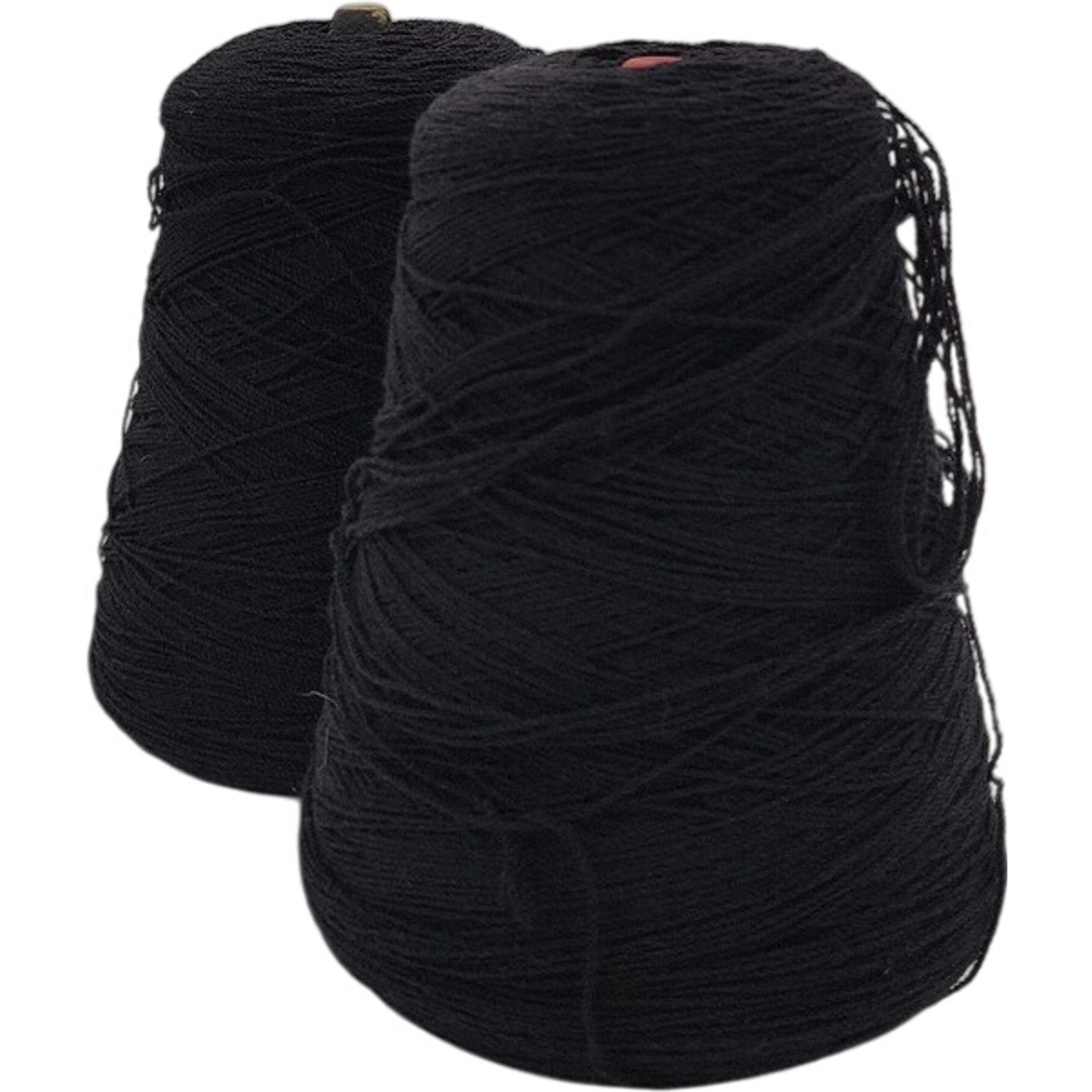 Vintage Coosa Thatcher Black 30/1 Cone Yarn Lot of 2