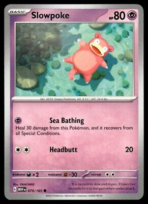 Pokemon 2023 Scarlet & Violet 151 Slowpoke Common #79 Near Mint Card