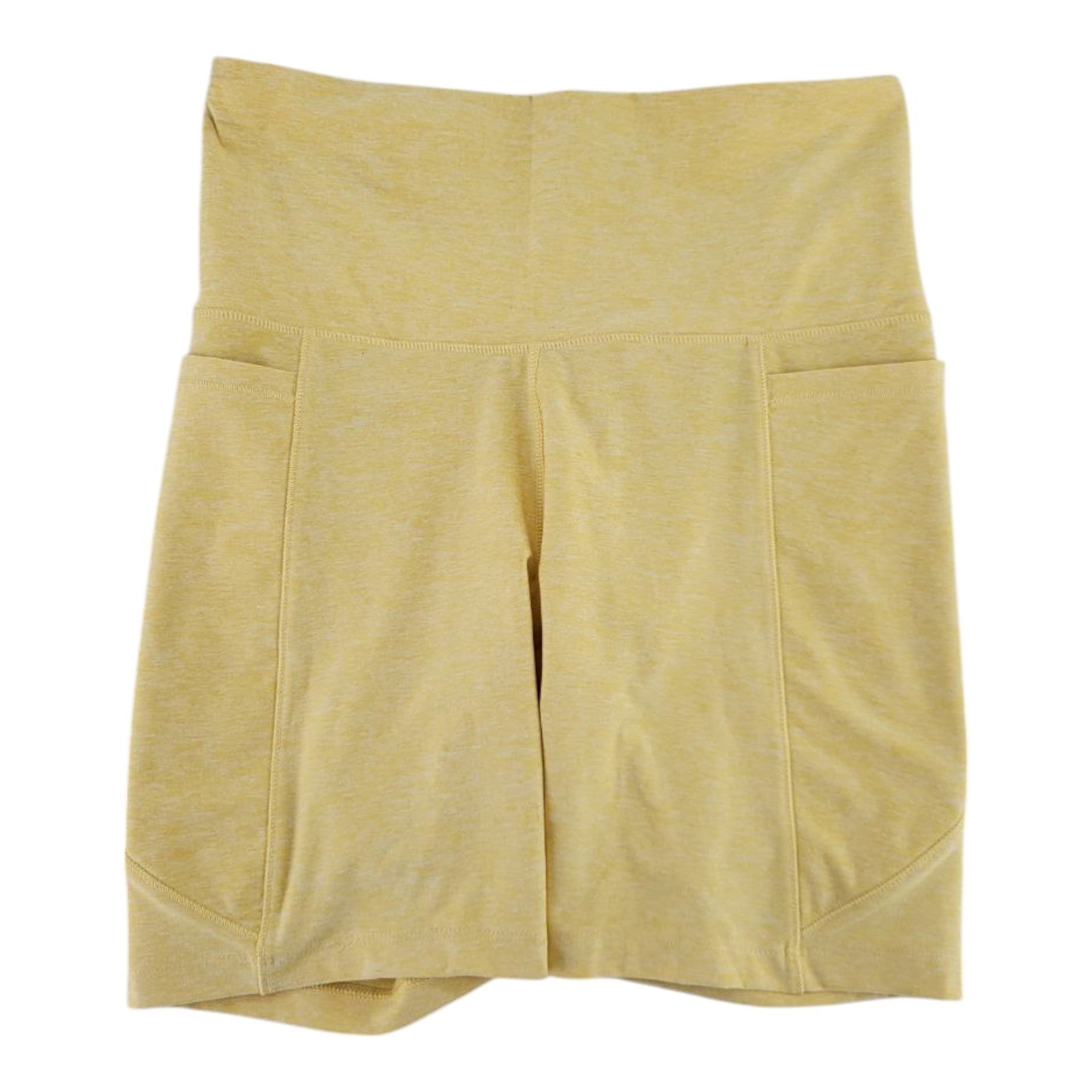 CALIA by Carrie Underwood Womens Yellow High Rise Bike Shorts Size M