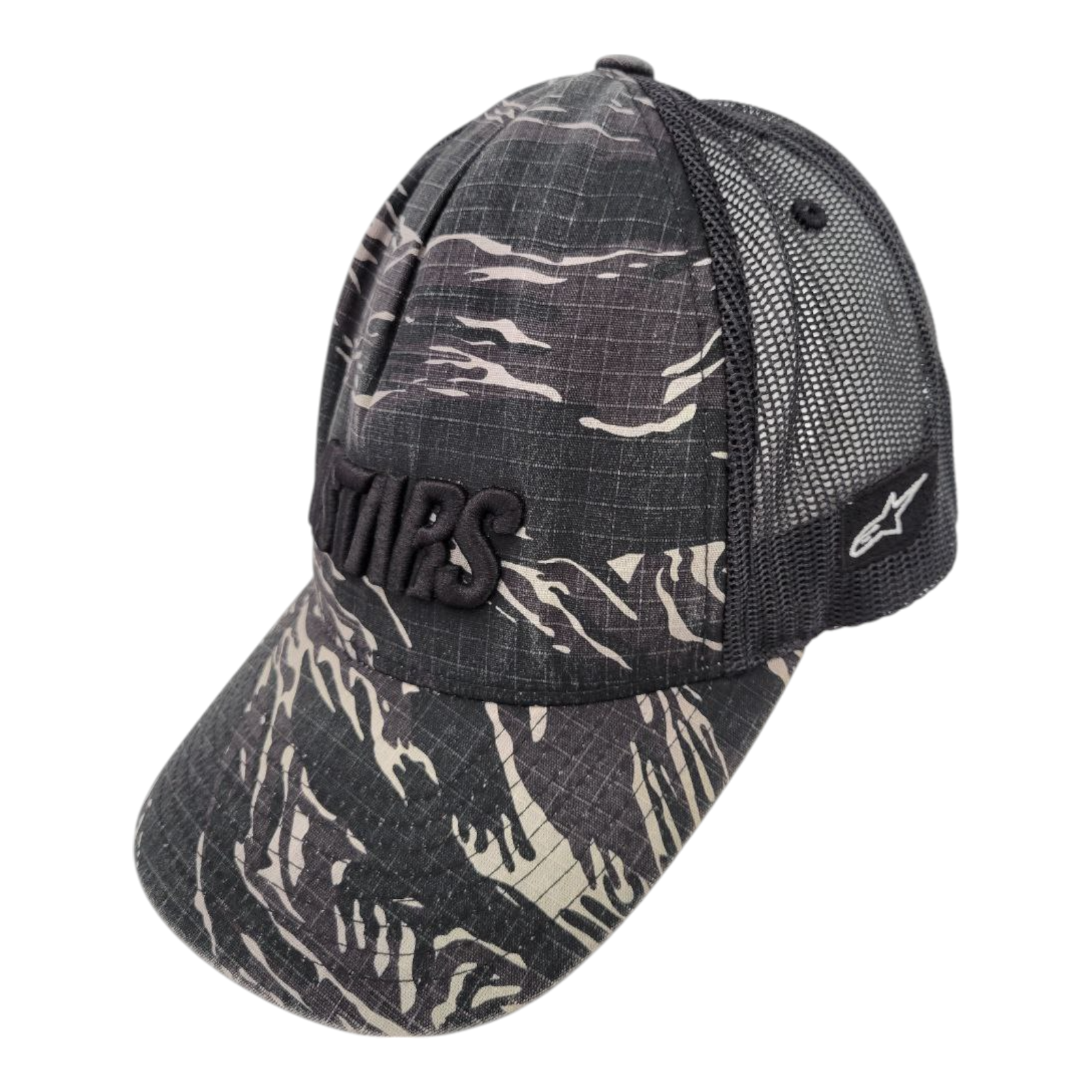 Alpinestars AStars Camo Trucker Hat Black Gray Mesh Snapback One Size