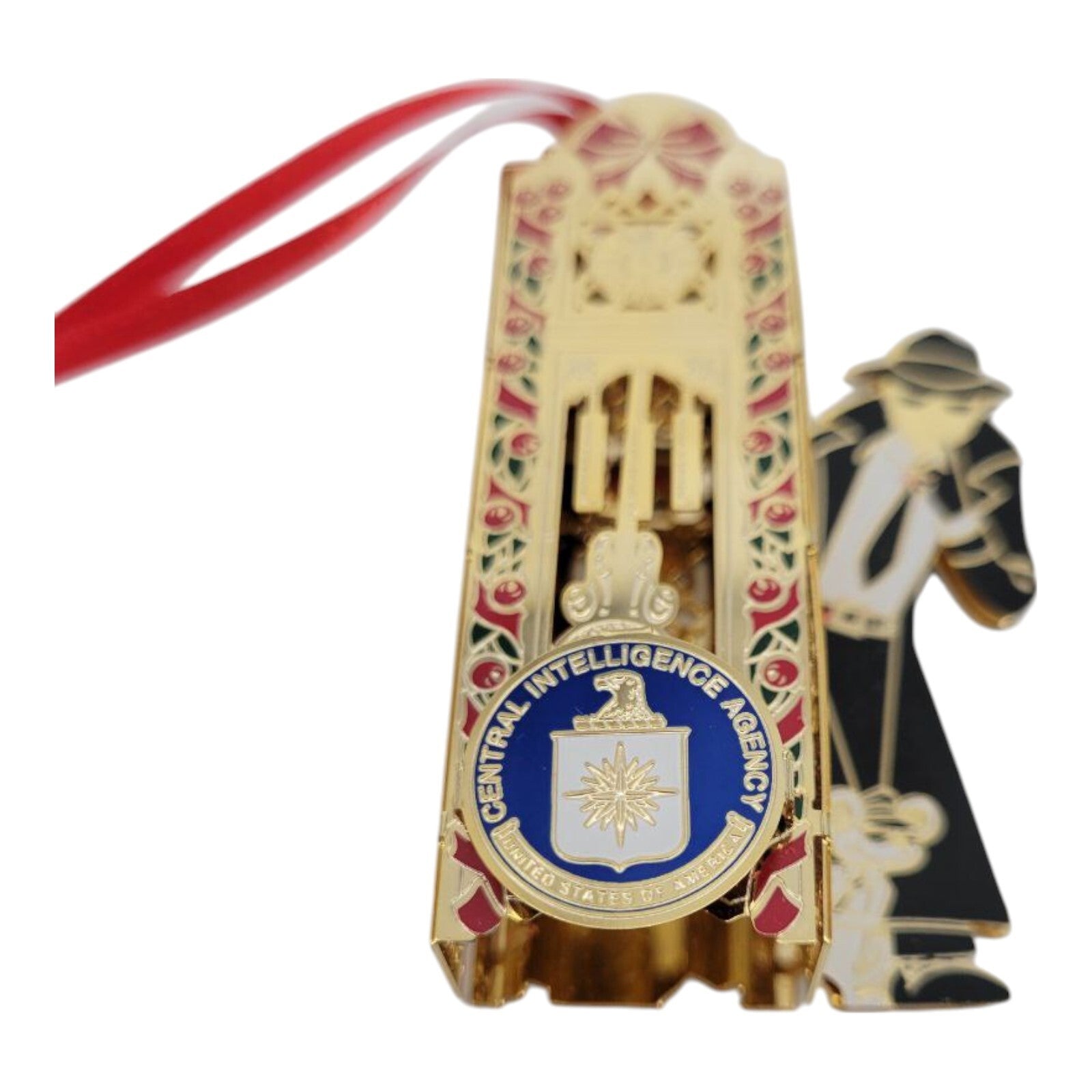 CIA Central Intelligence Agency Spy Guy Christmas Ornament with Box