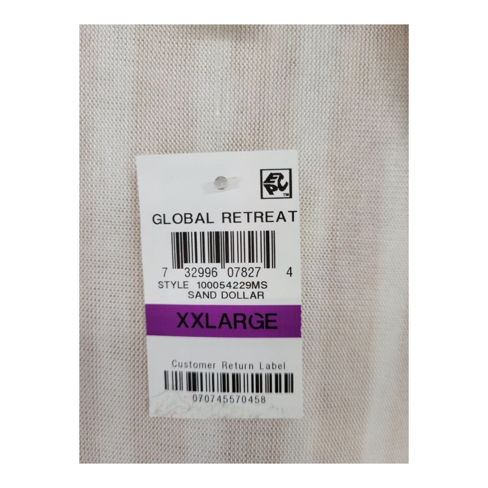 Style & Co Women's Hooded Open Front Cardigan Beige Stripe Drape Hem XXL