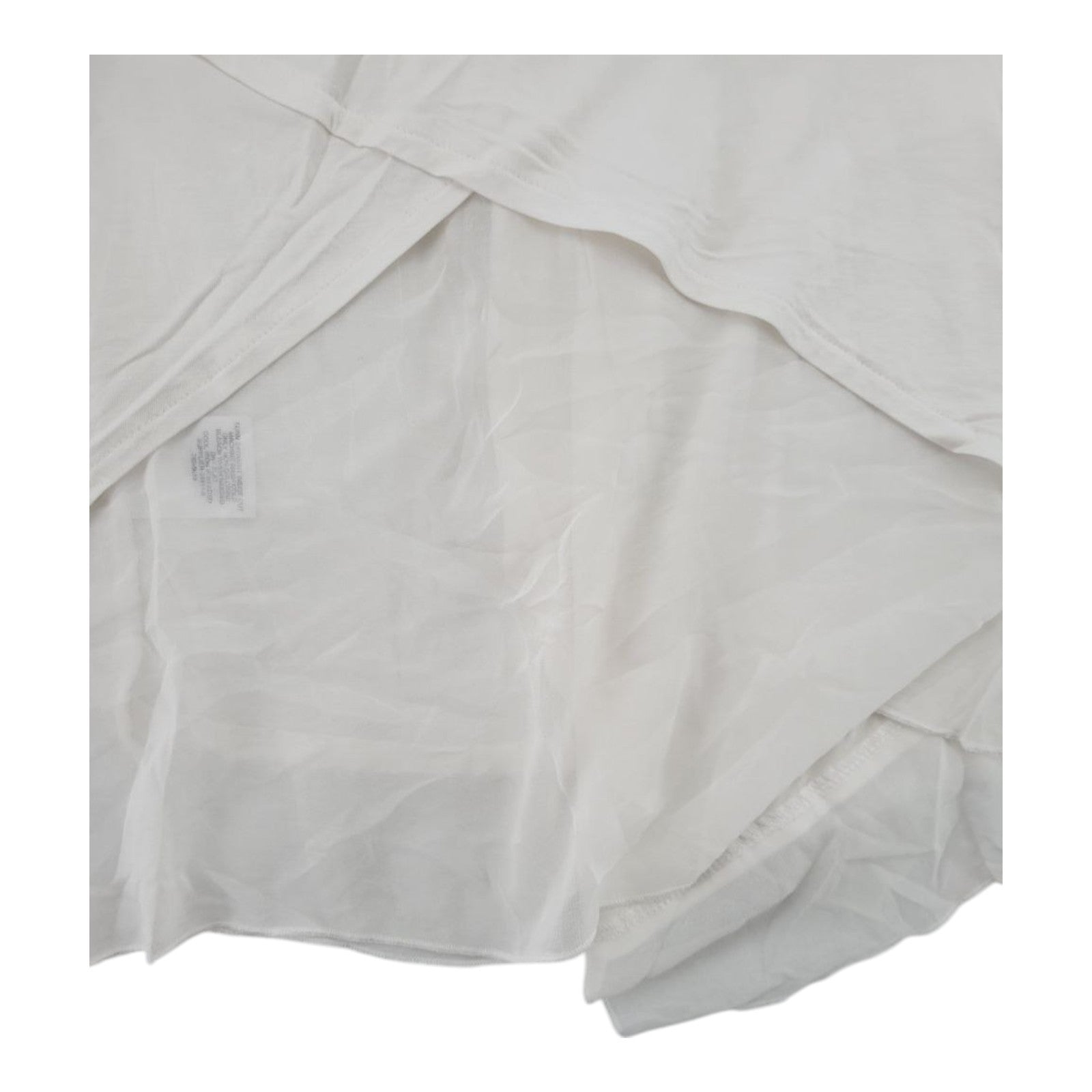 Ana A New Approach Petite White Long Sleeve Layered Hem Top Size PM