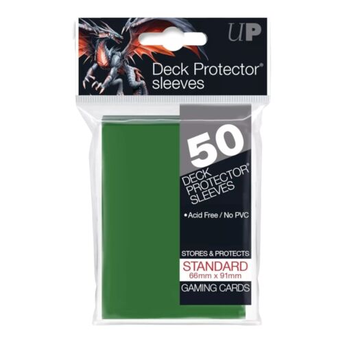 Ultra Pro Deck Protector Solid Green Gloss Finish 50 Standard Card Sleeves